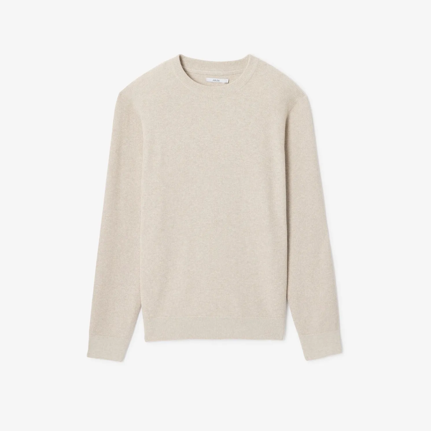 Trui met ronde hals en stekenpatroon