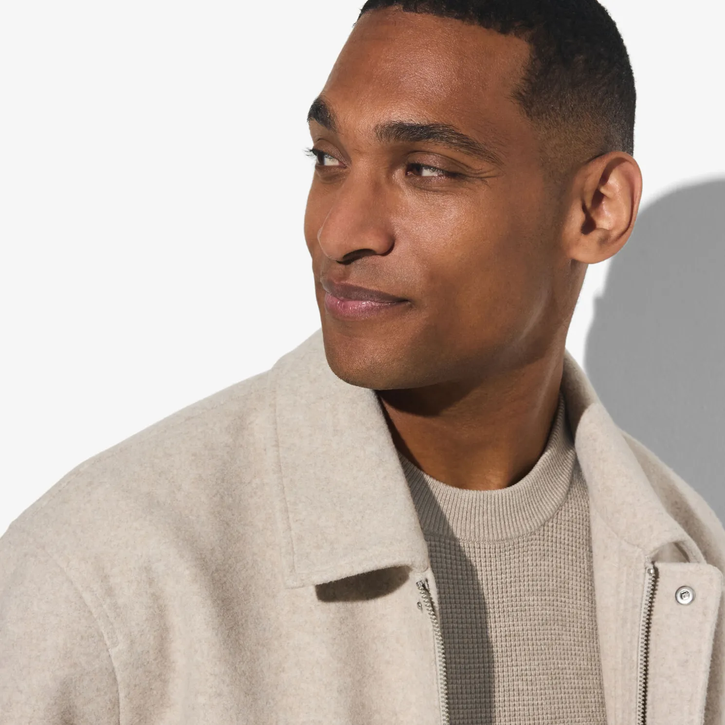 Trui met ronde hals in stekenpatroon