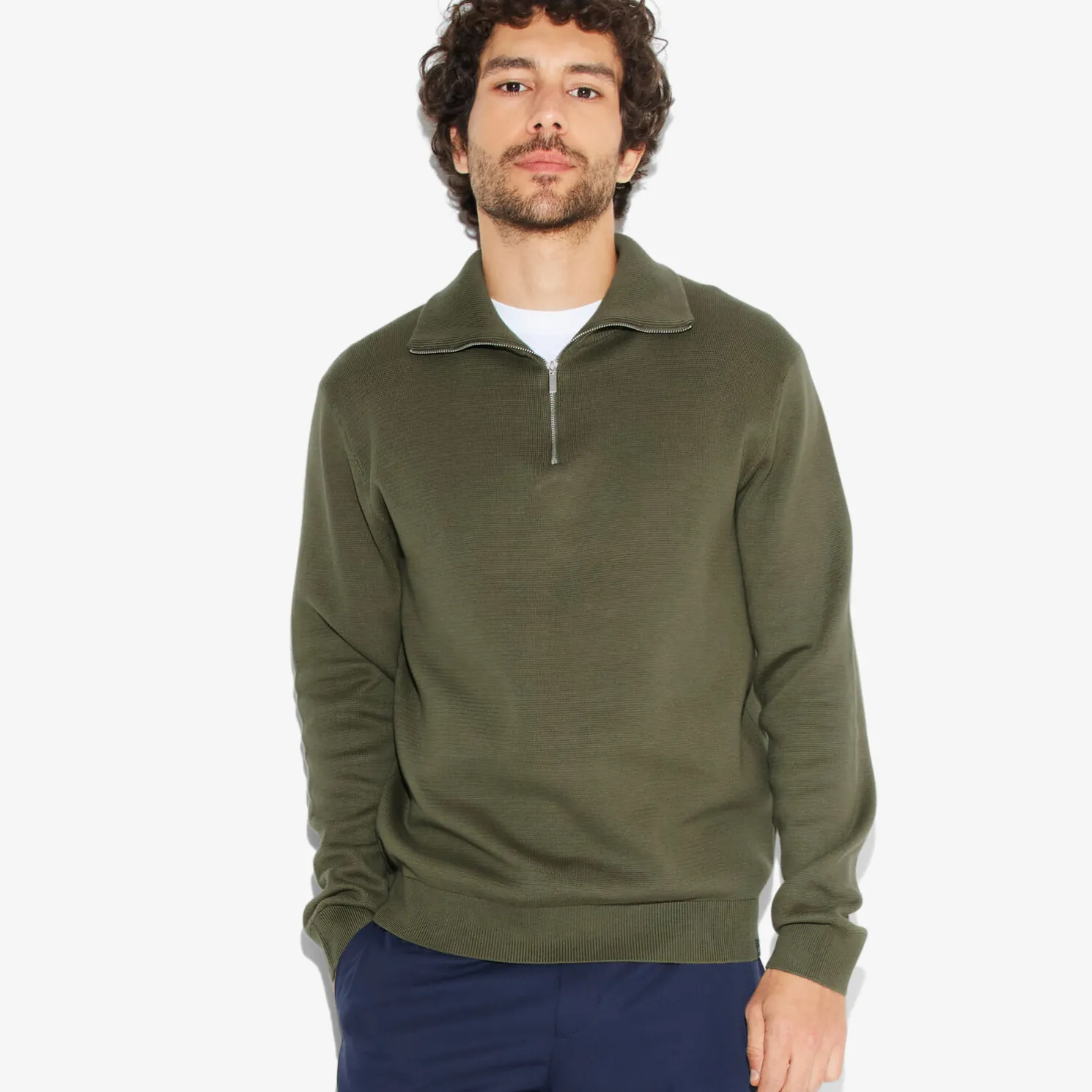 Trui met truckerskraag 