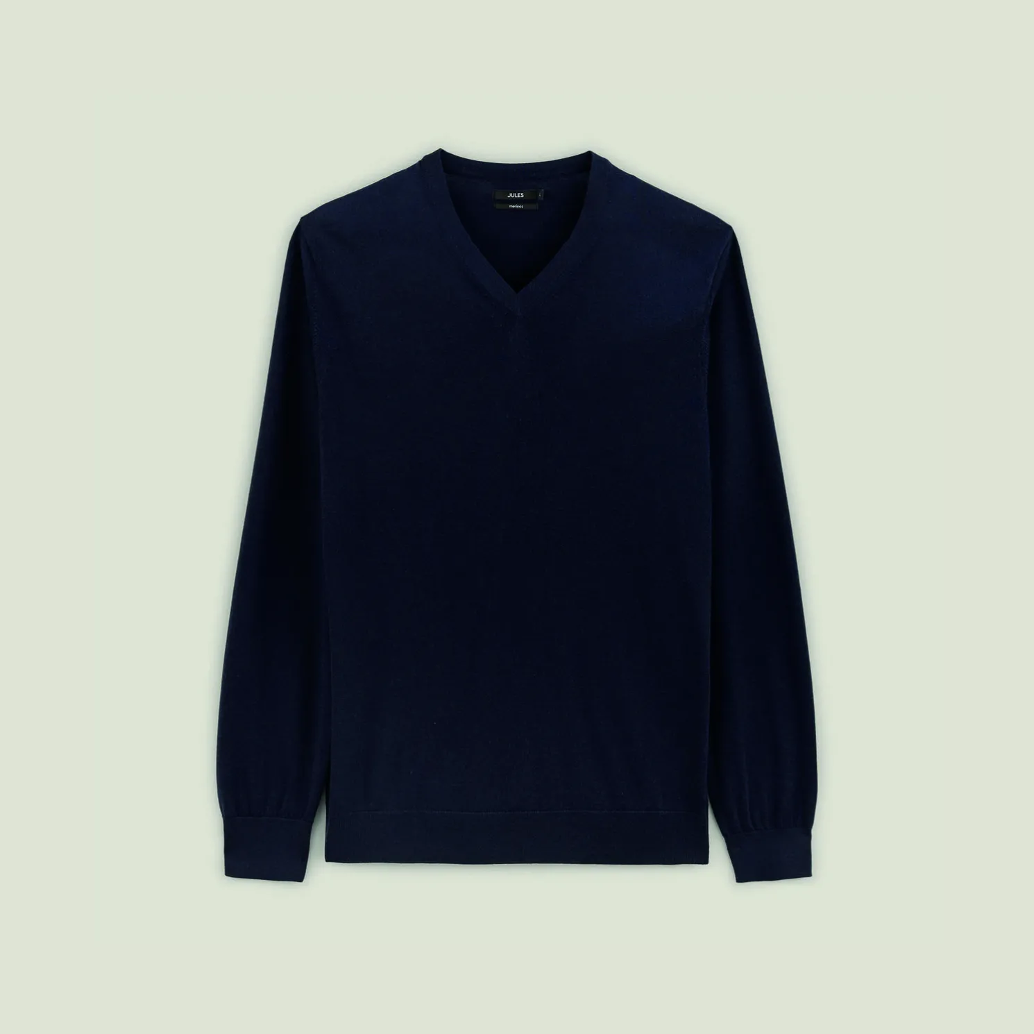 Trui met V-kraag in merinoswol