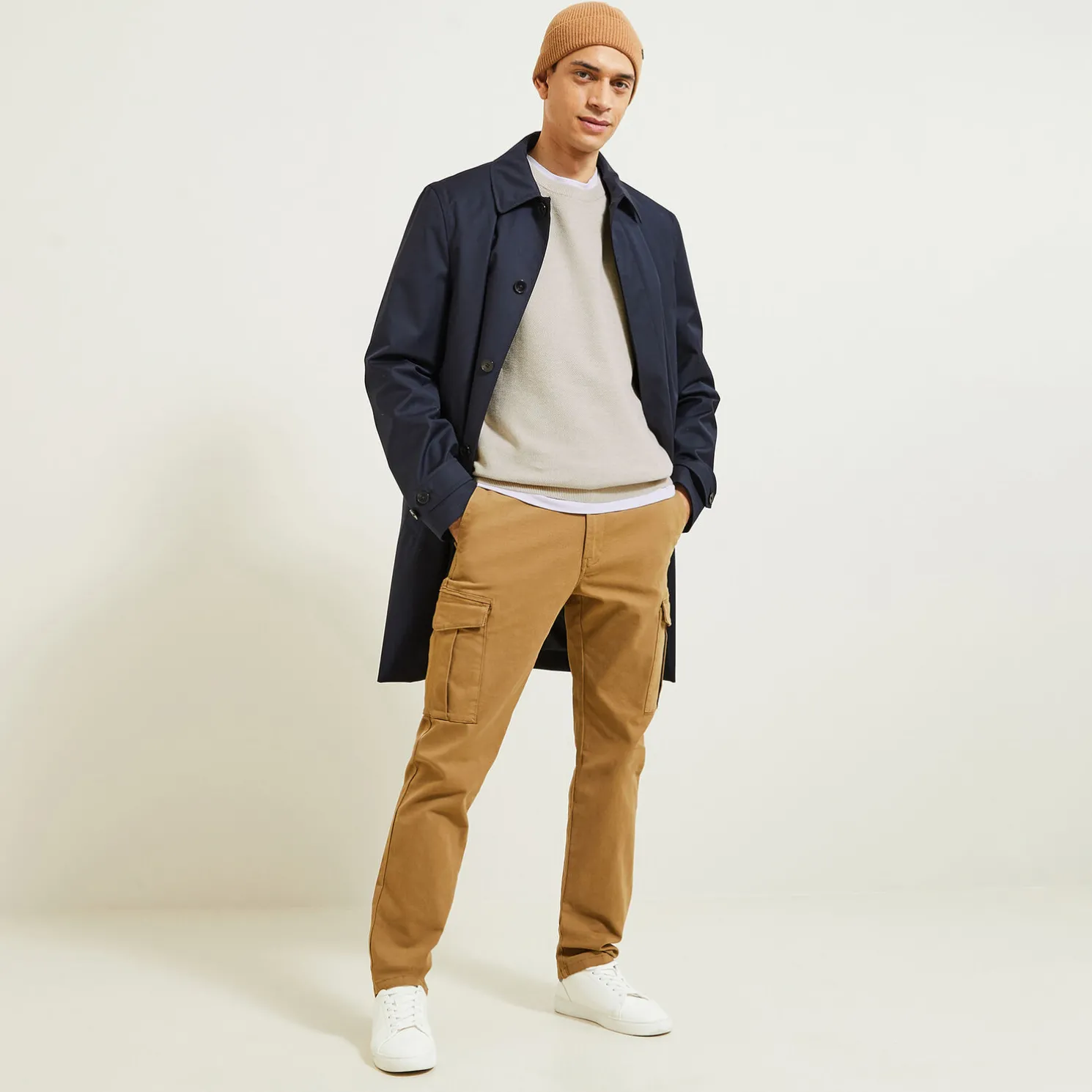 Trui ronde hals, micro honingraat weefpatroon