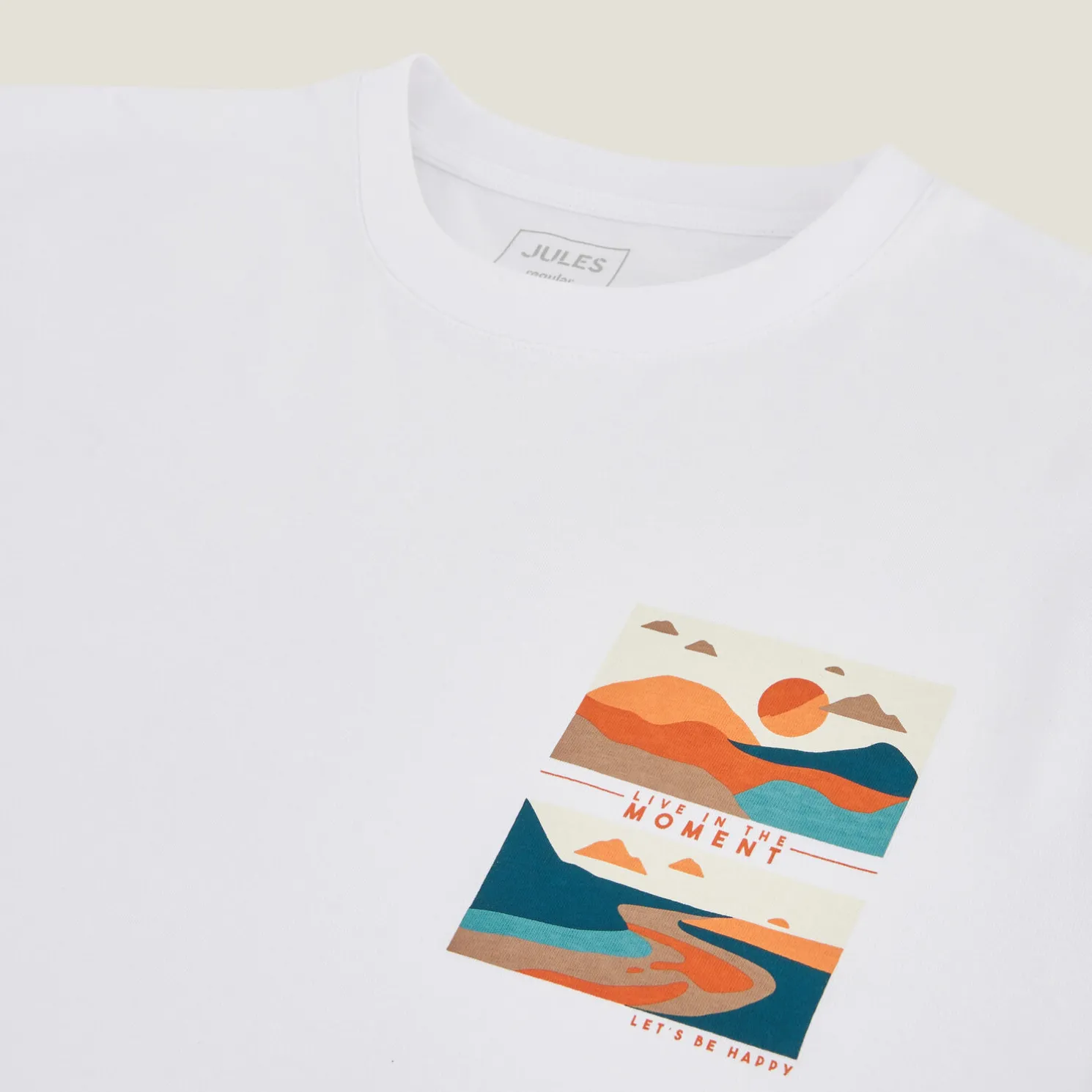 T-shirt aangebrachte landschap-print