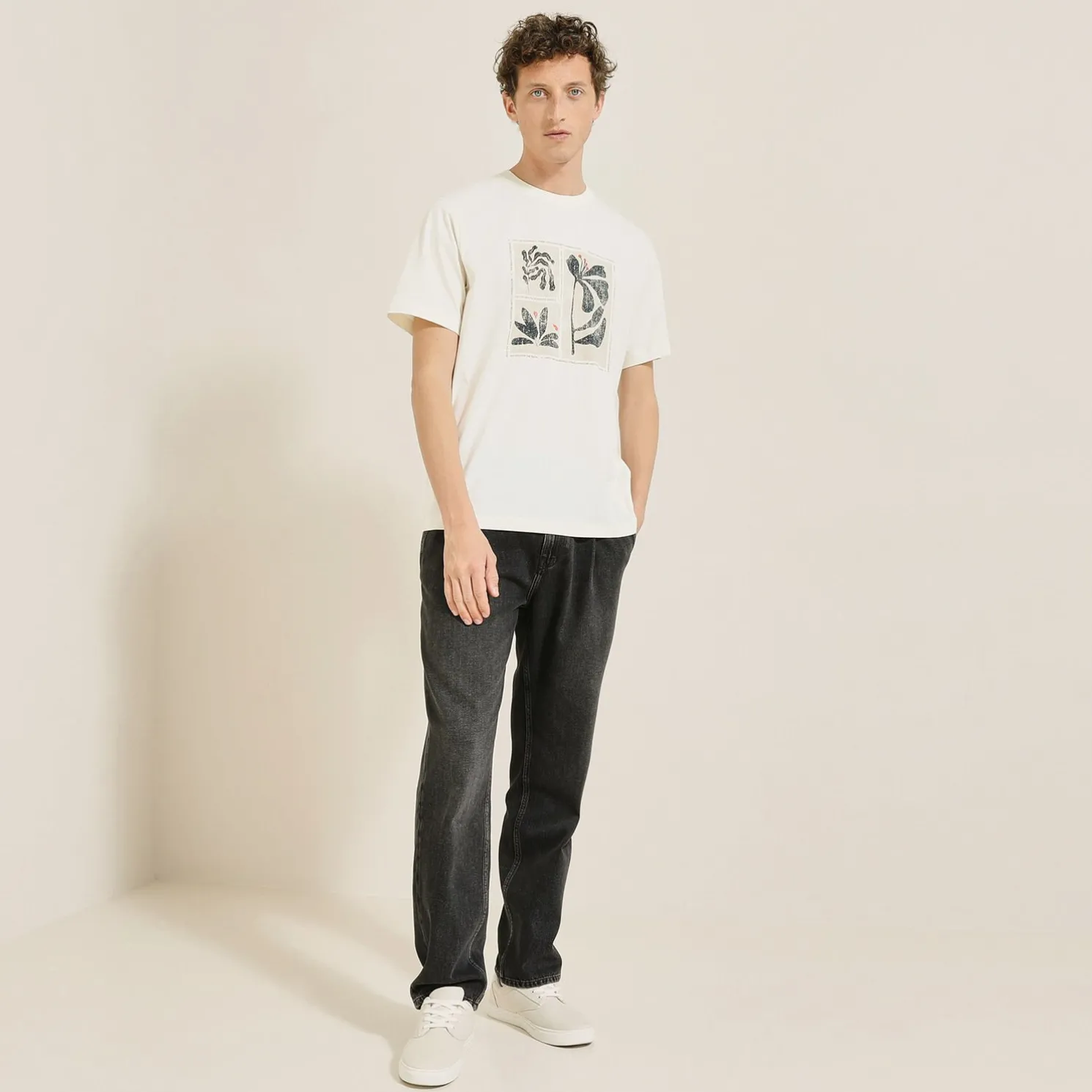 T-shirt aangebrachte print vooraan