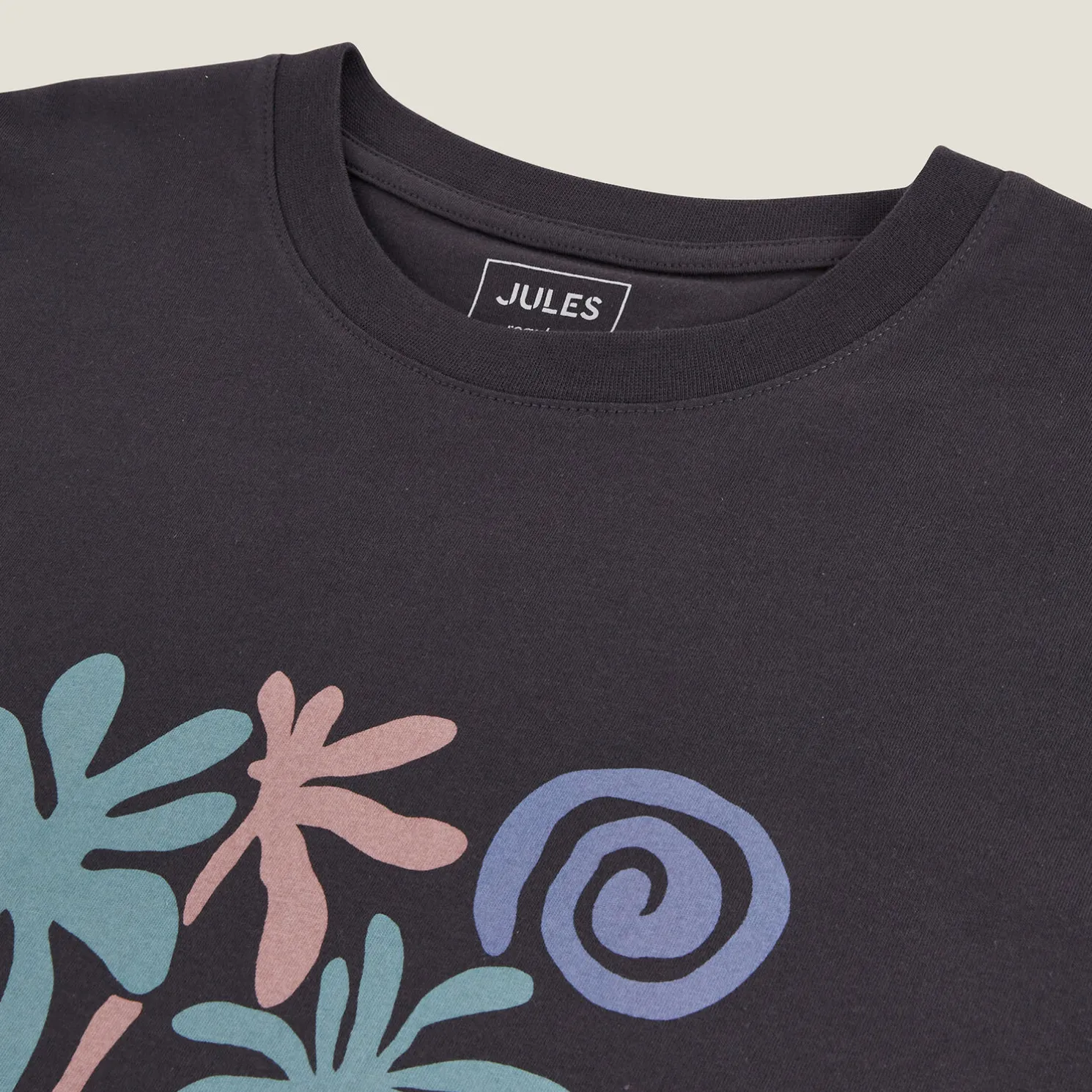 T-shirt aangebrachte good vibes-print