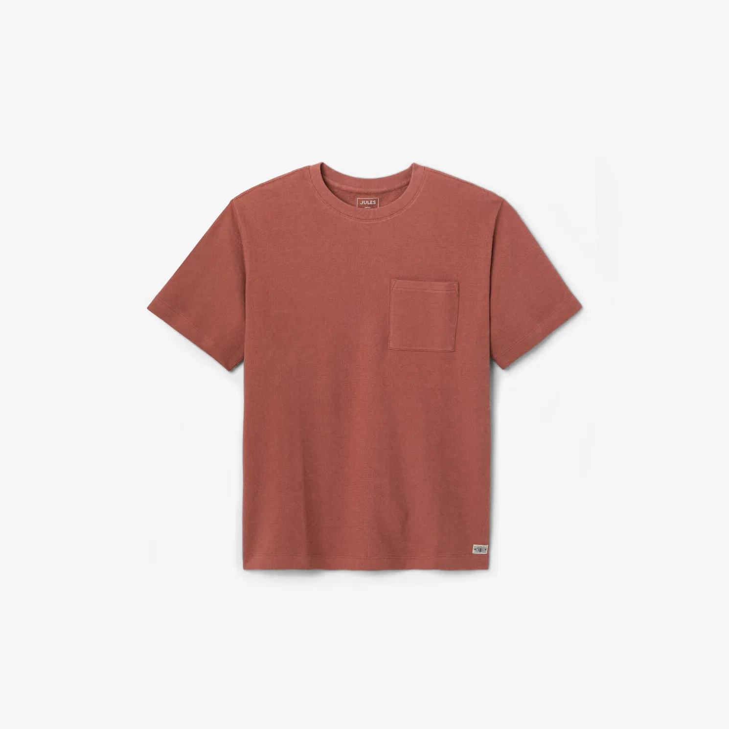 T-shirt in badstof met ronde hals