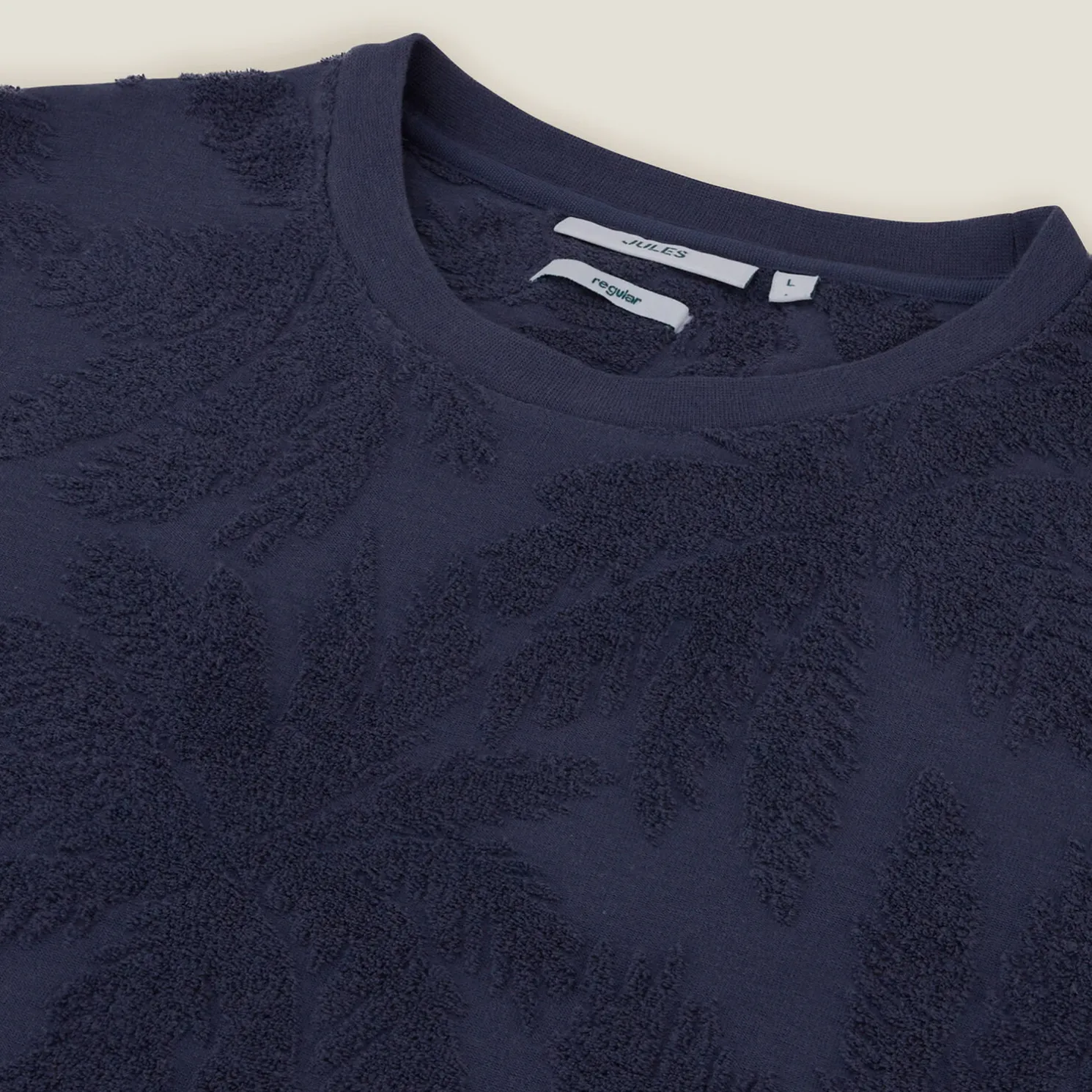 T-shirt in badstof met ronde hals en print