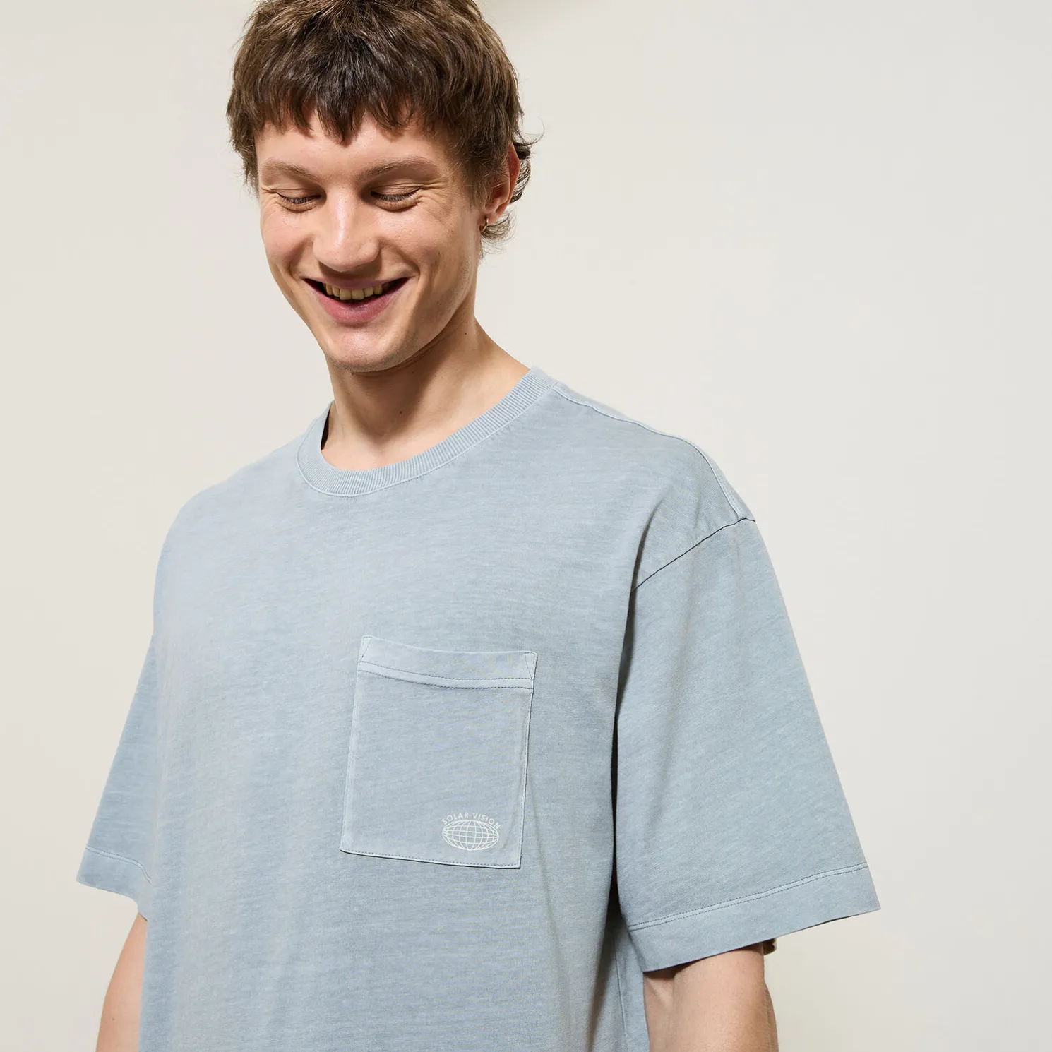 T-shirt in katoen met borstzakje