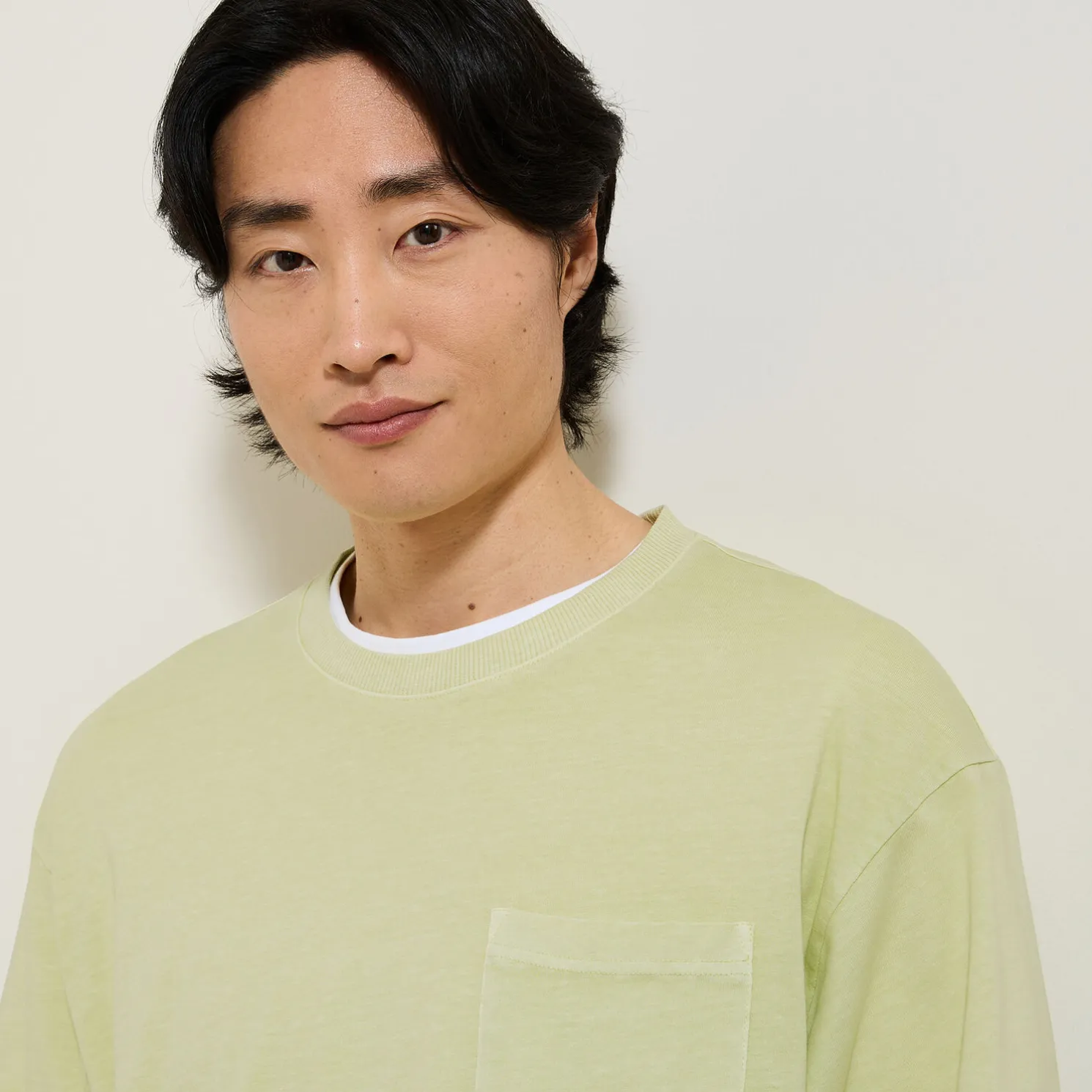 T-shirt in katoen met borstzakje