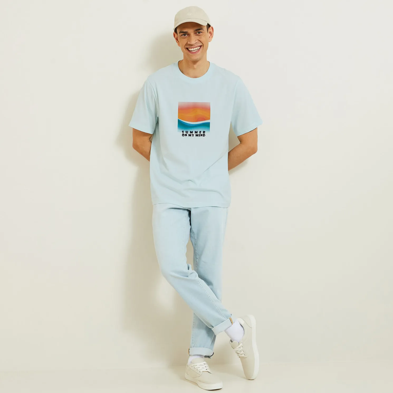 T-shirt landschap-print