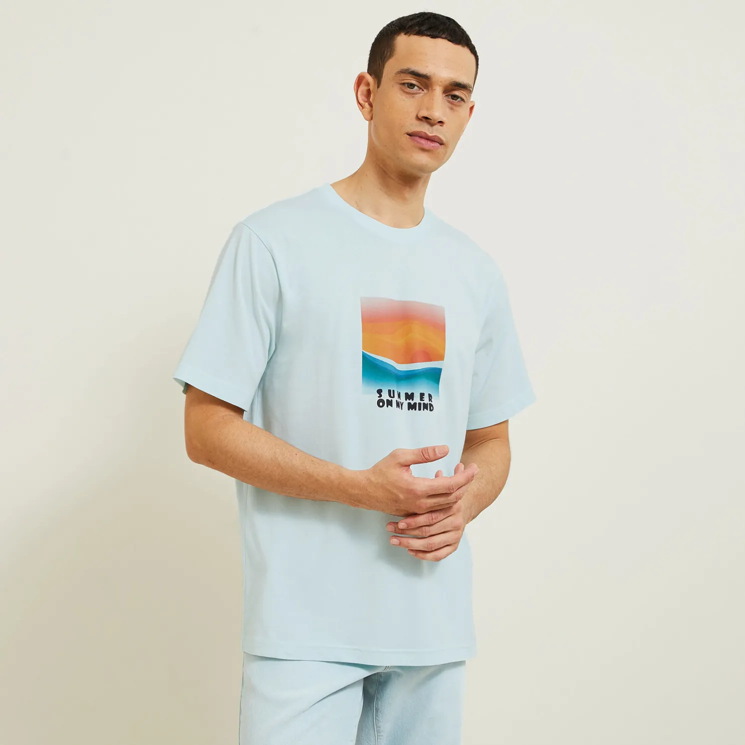 T-shirt landschap-print