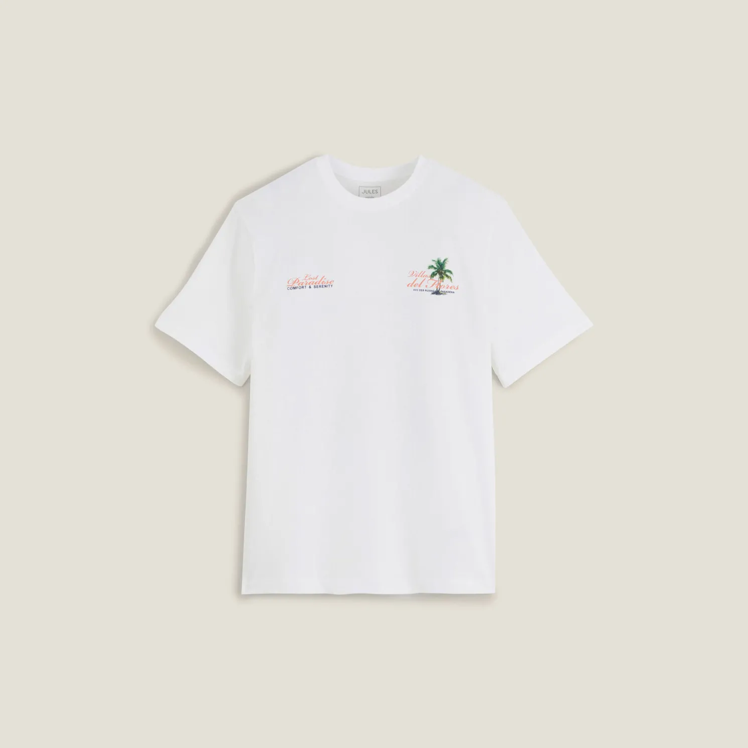 T-shirt met landschap-print op voor-en achterkant