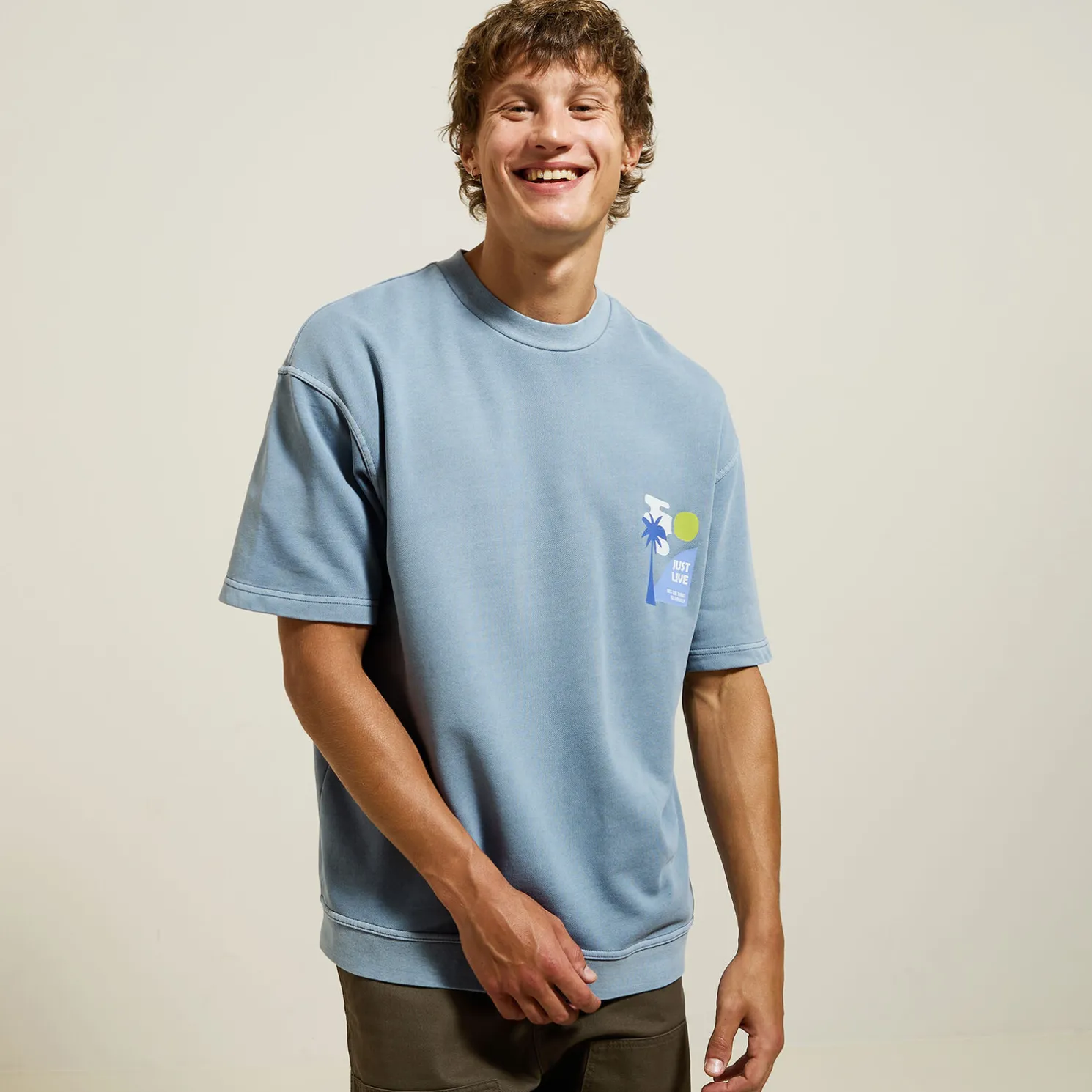 T-shirt met print in molton