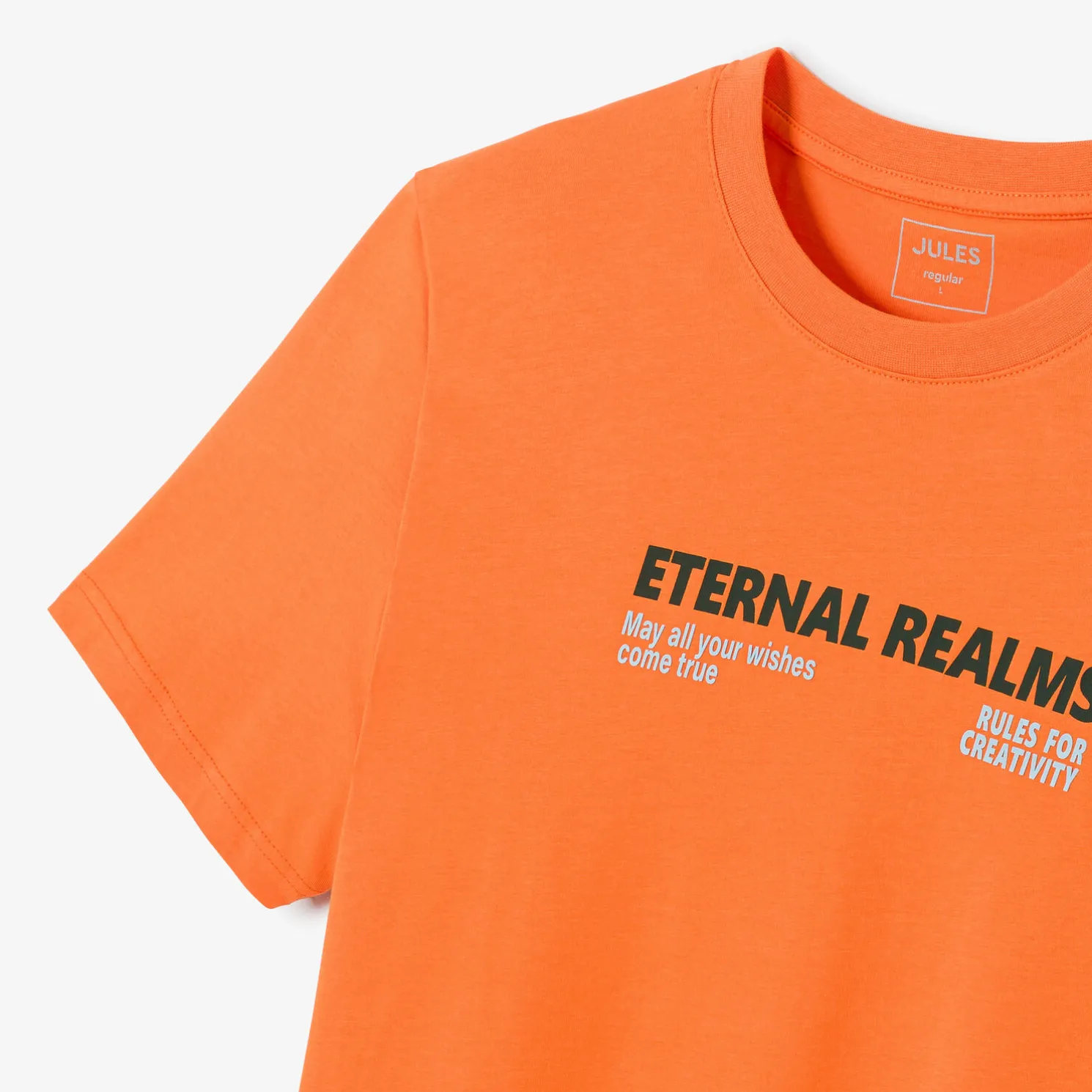 T-shirt met ronde hals en willekeurige print