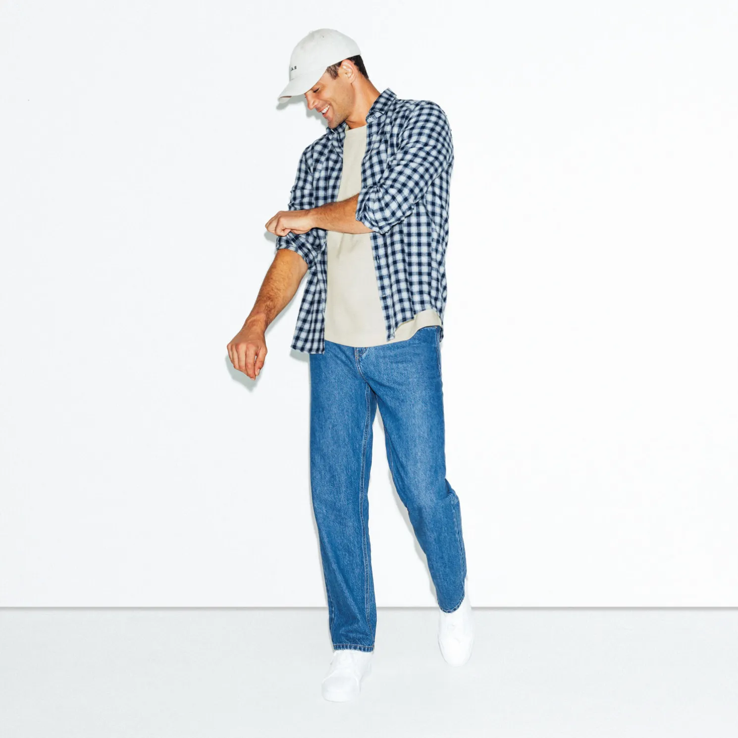 T-shirt met ronde hals in reliëfstof