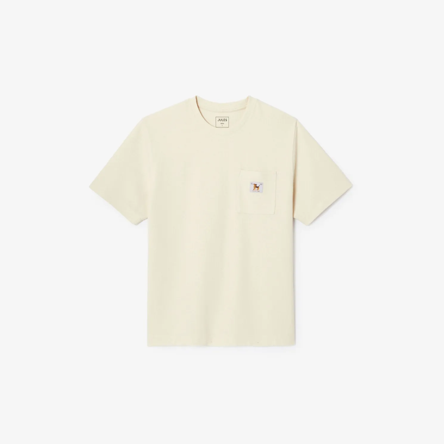 T-shirt met ronde hals in reliëfstof