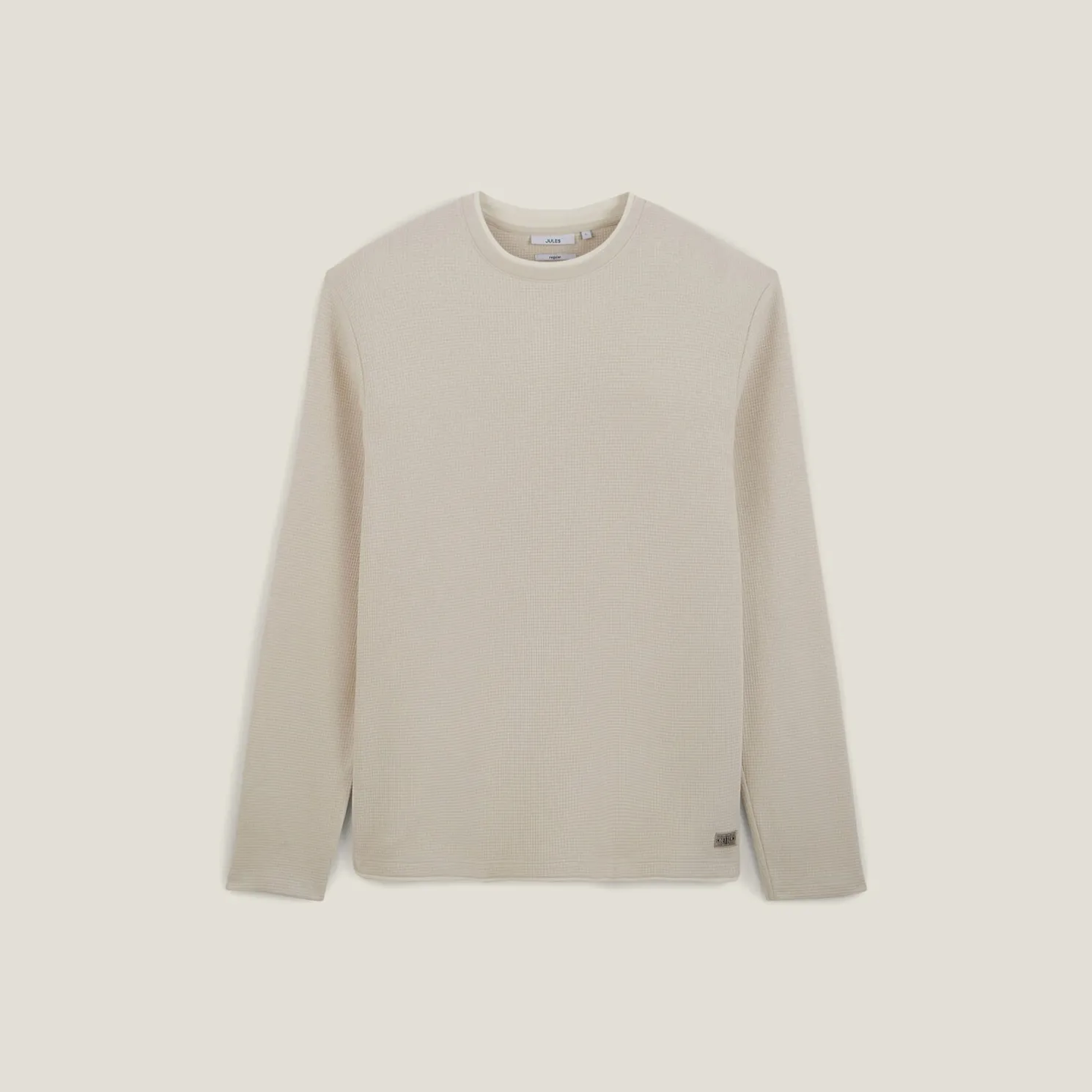 T-shirt met ronde hals in fantasiestof