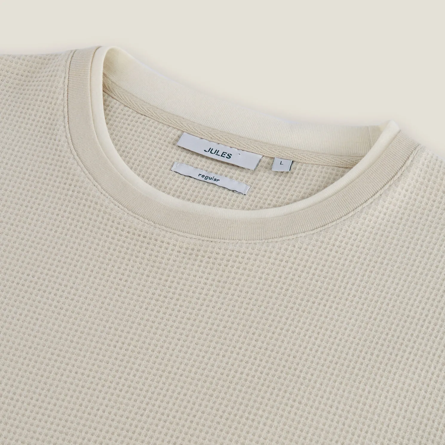 T-shirt met ronde hals in fantasiestof