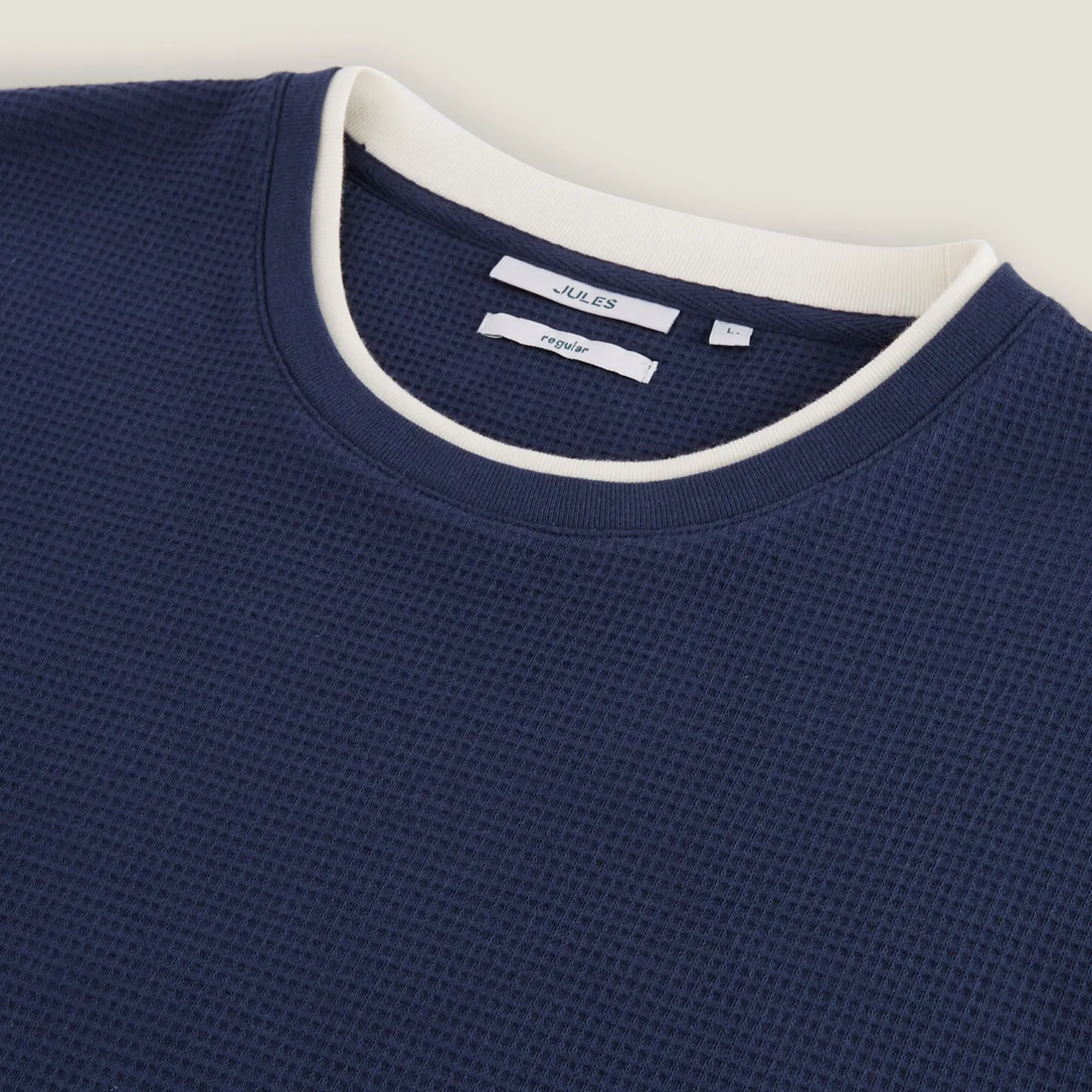 T-shirt met ronde hals in fantasiestof