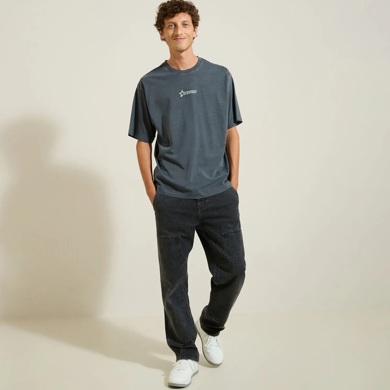 T-shirt met ronde hals en print