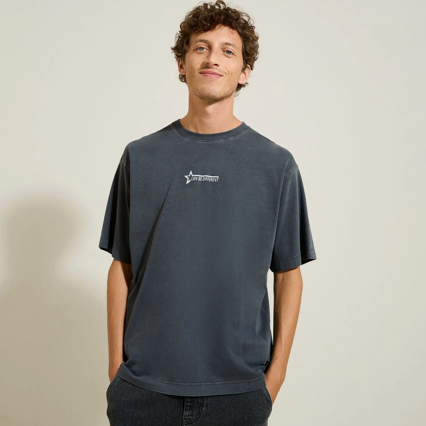 T-shirt met ronde hals en print