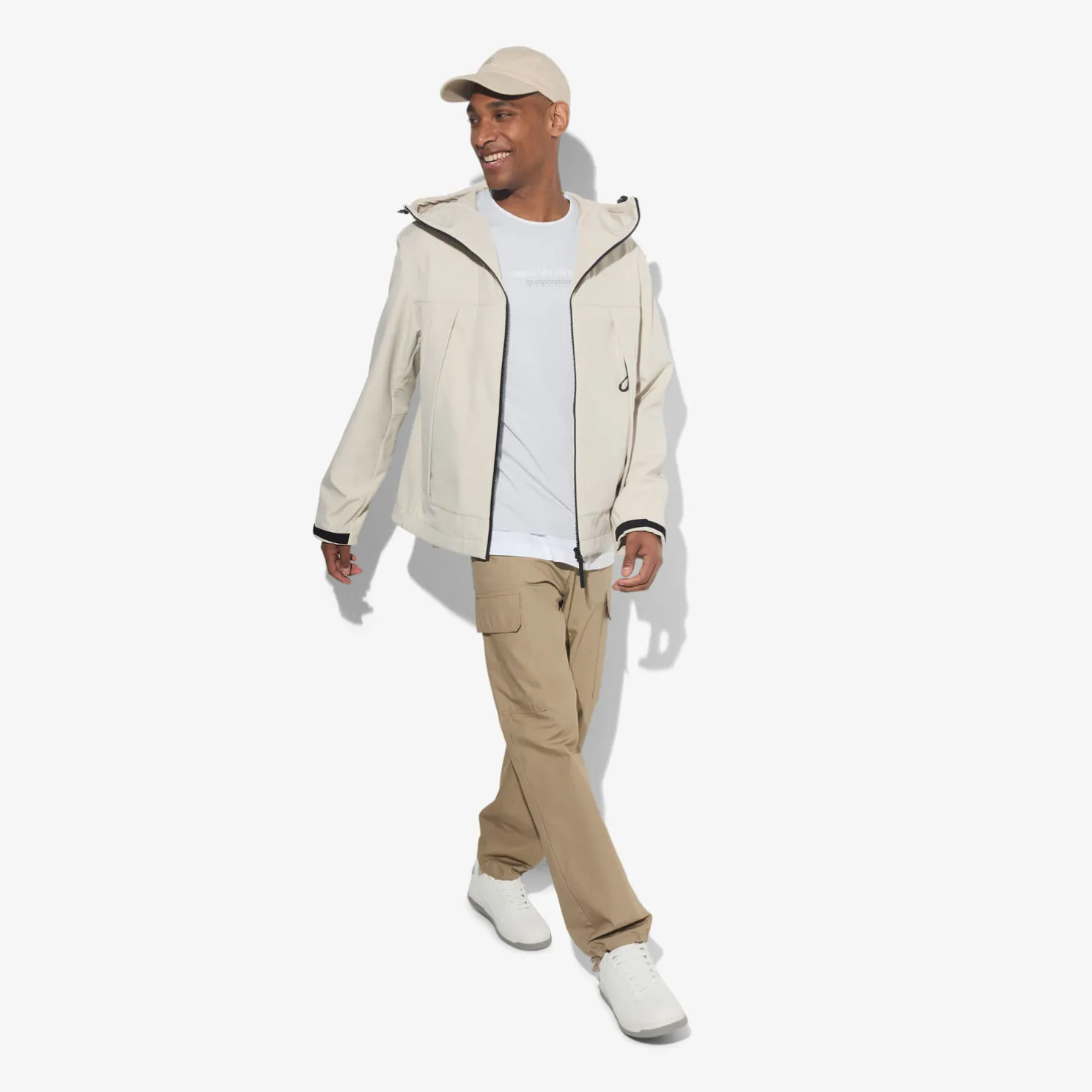 T-shirt met ronde hals en willekeurige print