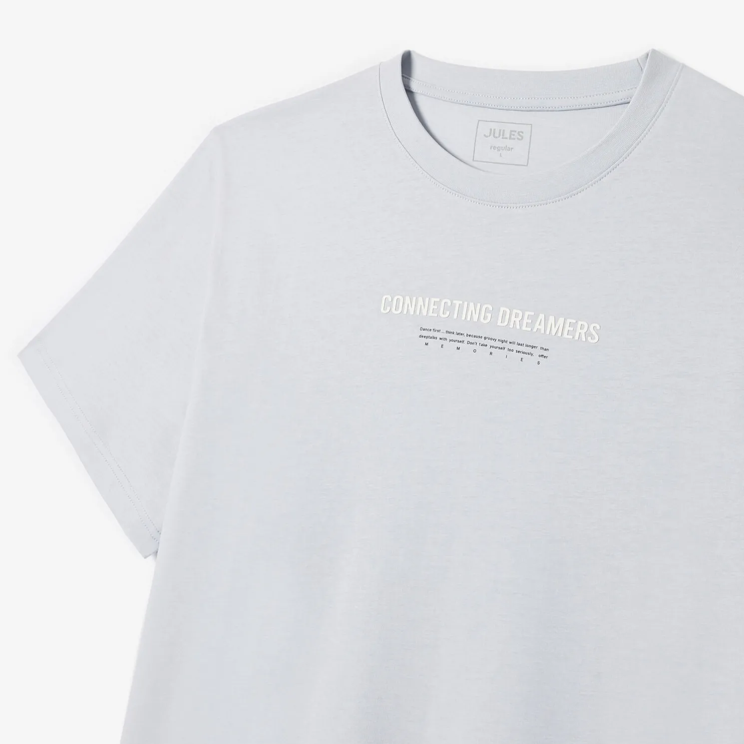 T-shirt met ronde hals en willekeurige print