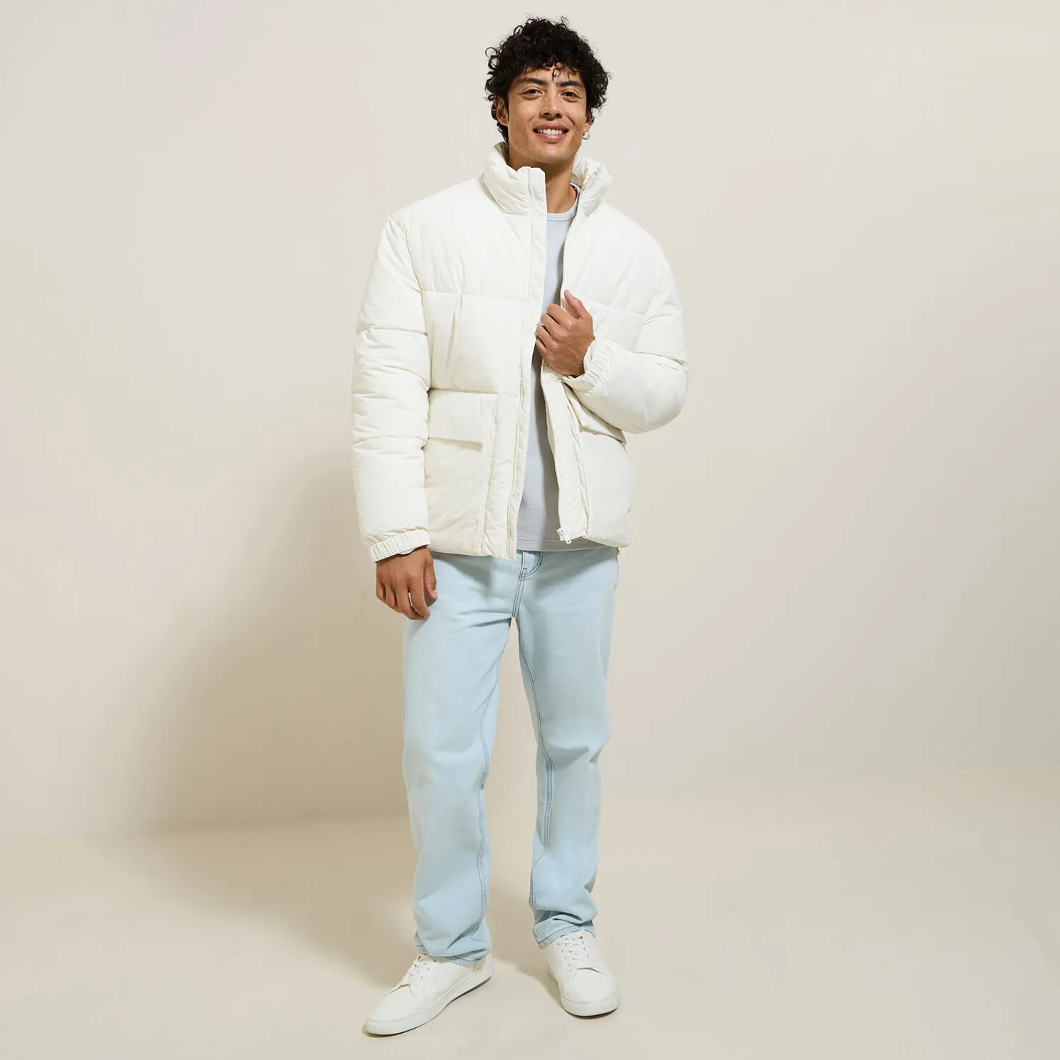 T-shirt met ronde hals en print vooraan