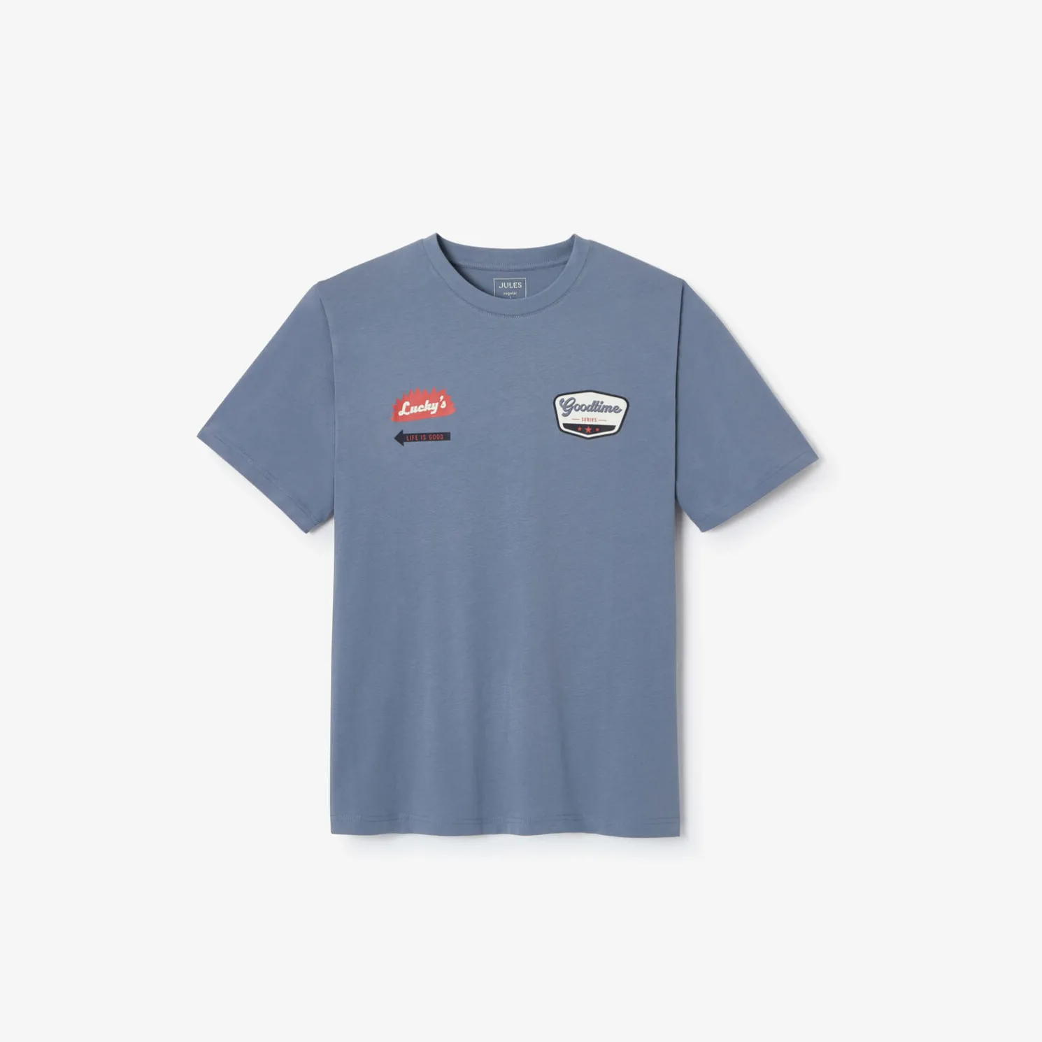 T-shirt met ronde hals en willekeurige print