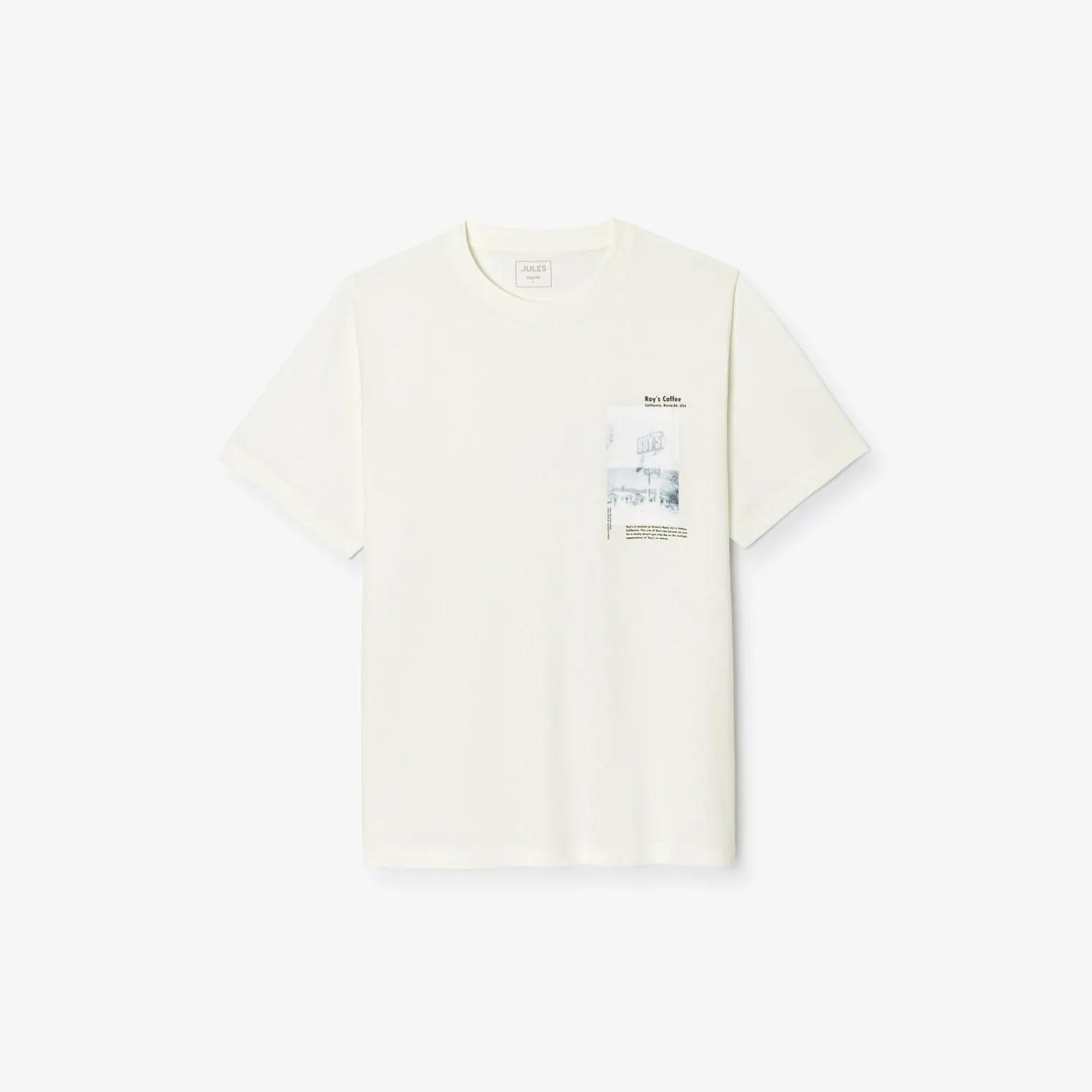 T-shirt met ronde hals en willekeurige print