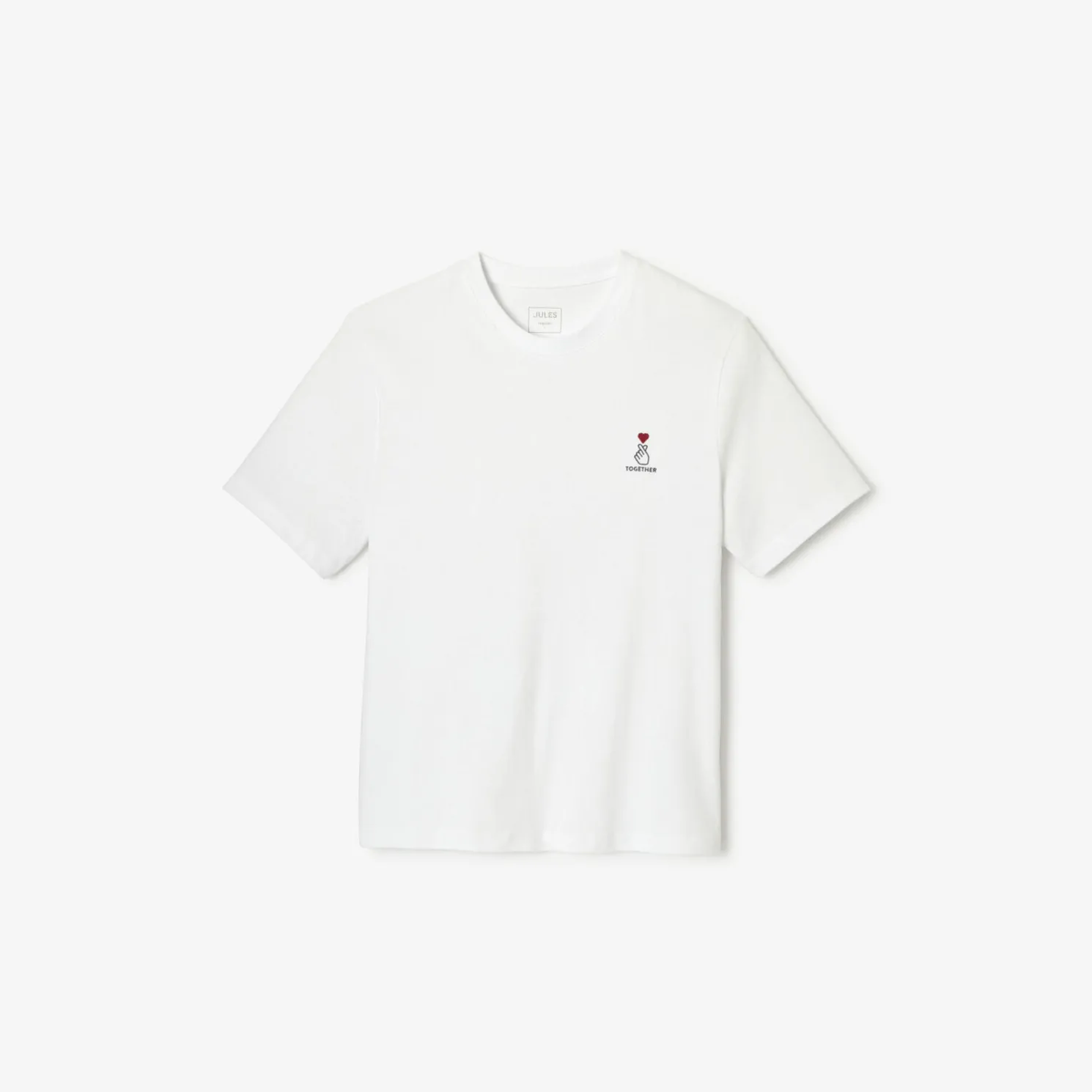 T-shirt met ronde hals in katoen