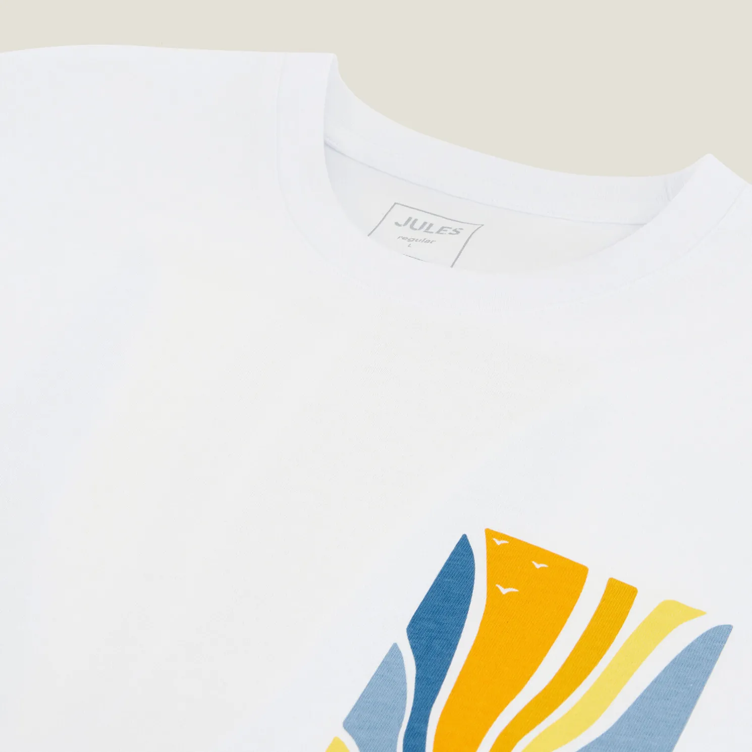 T-shirt van Jules, mediterrane strandprint