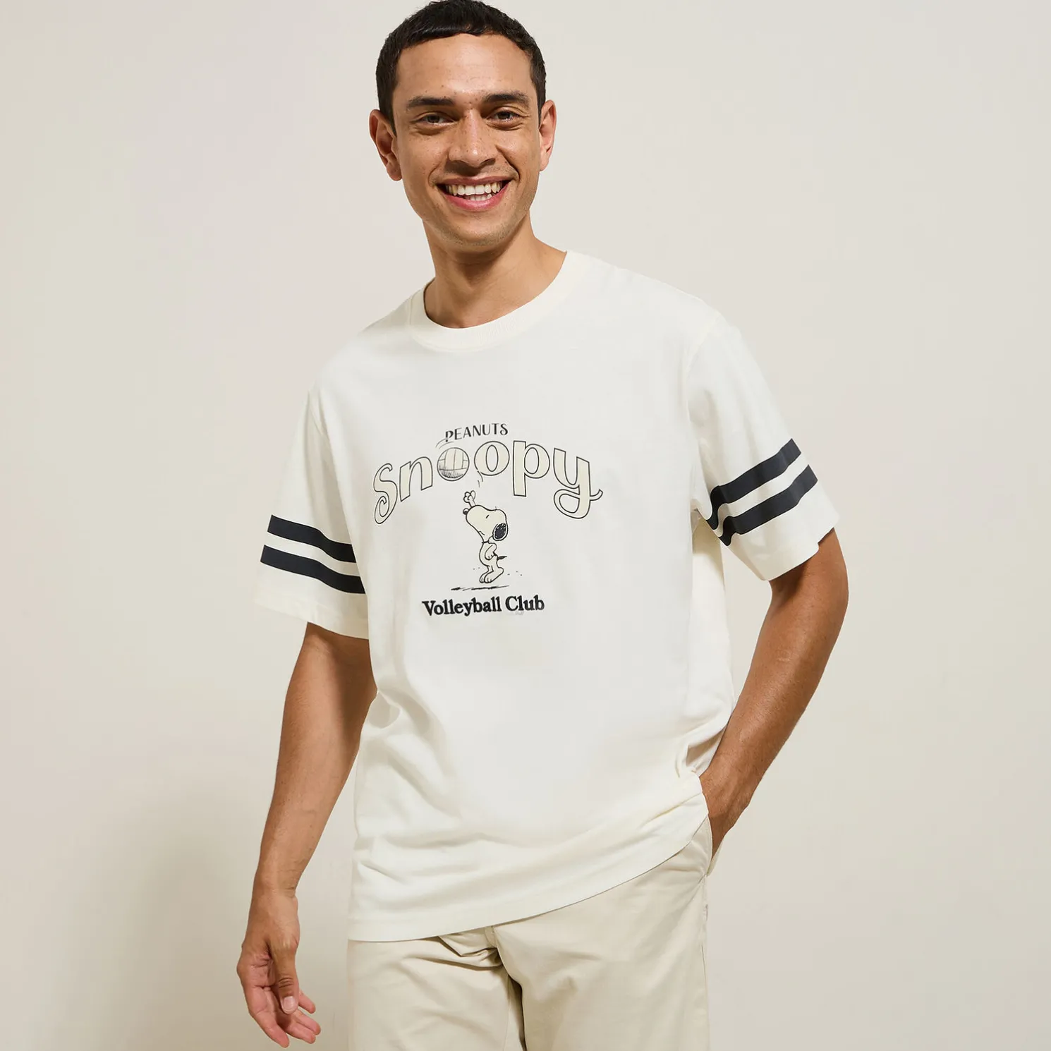 T-shirt Volleyball Club-print, Peanuts-licentie