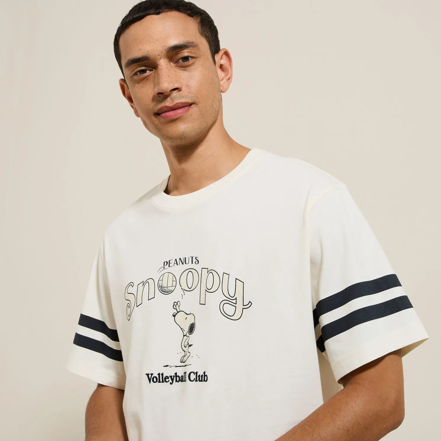T-shirt Volleyball Club-print, Peanuts-licentie