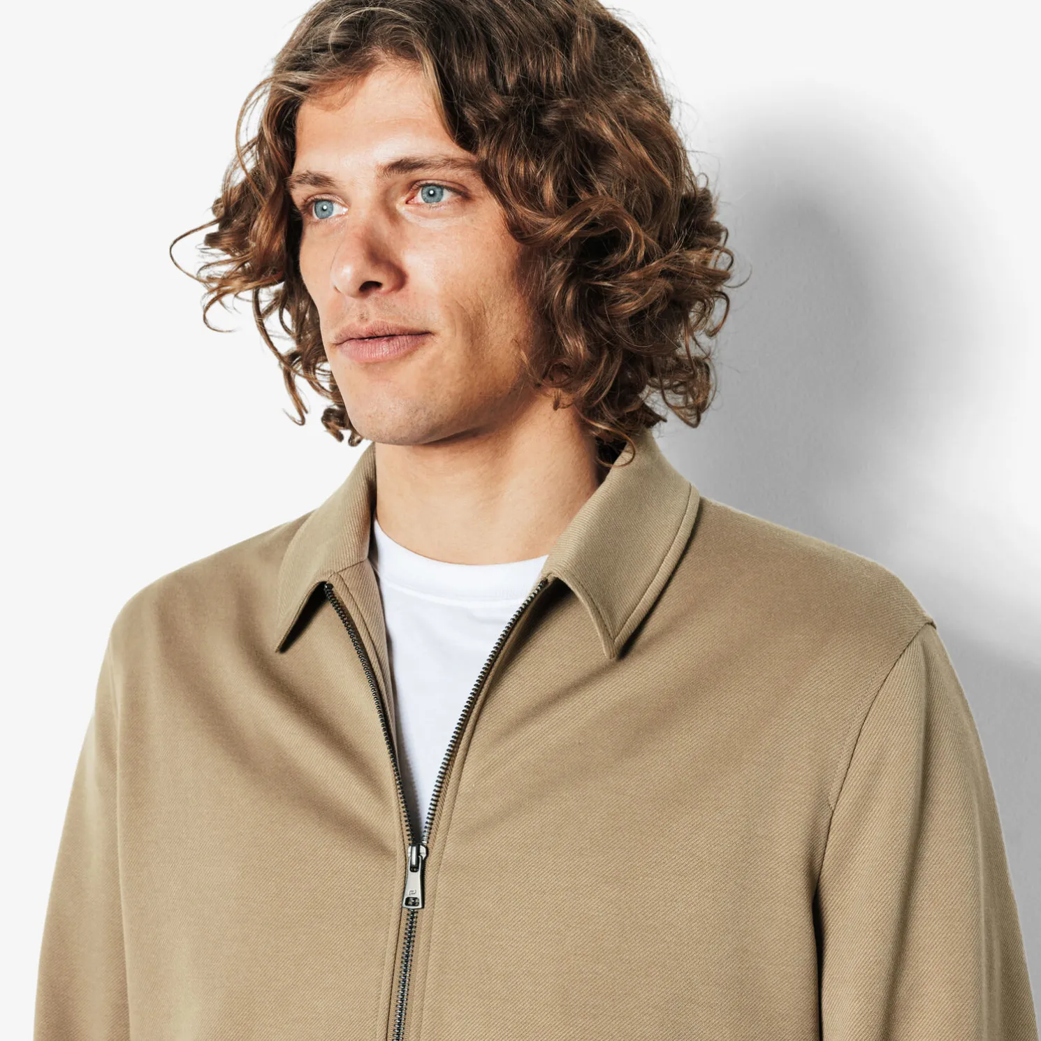 Vest hemdskraag met rits