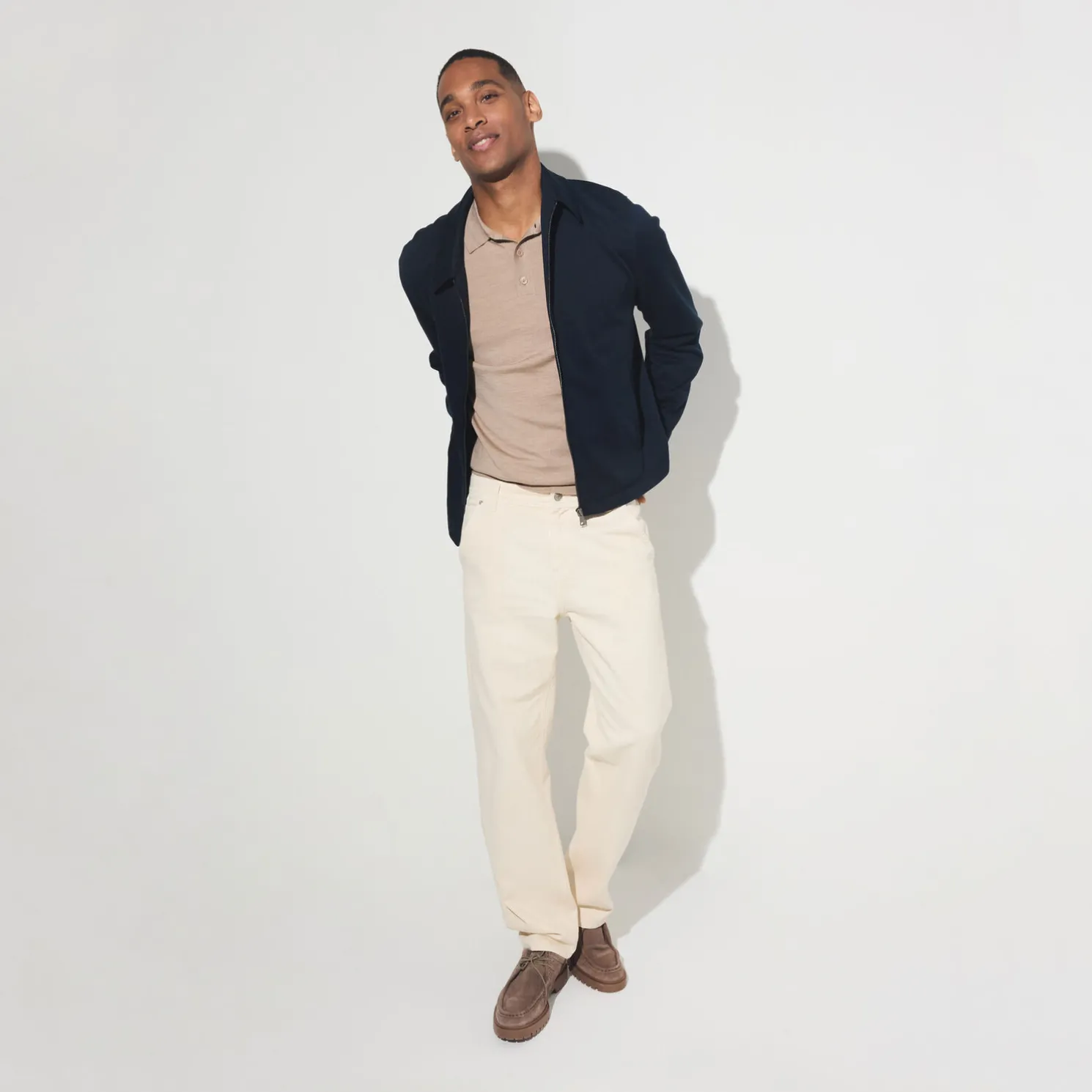 Vest hemdskraag met rits