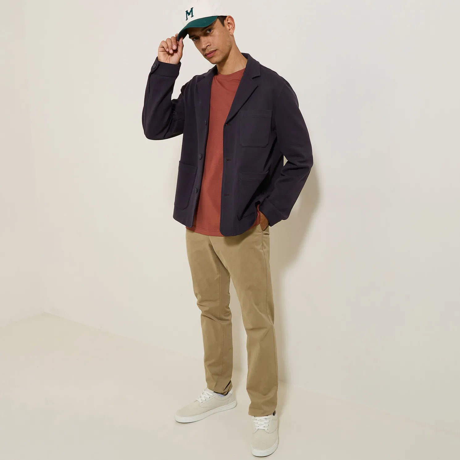 Vest in tricot met boxy snit voor het tussenseizoe