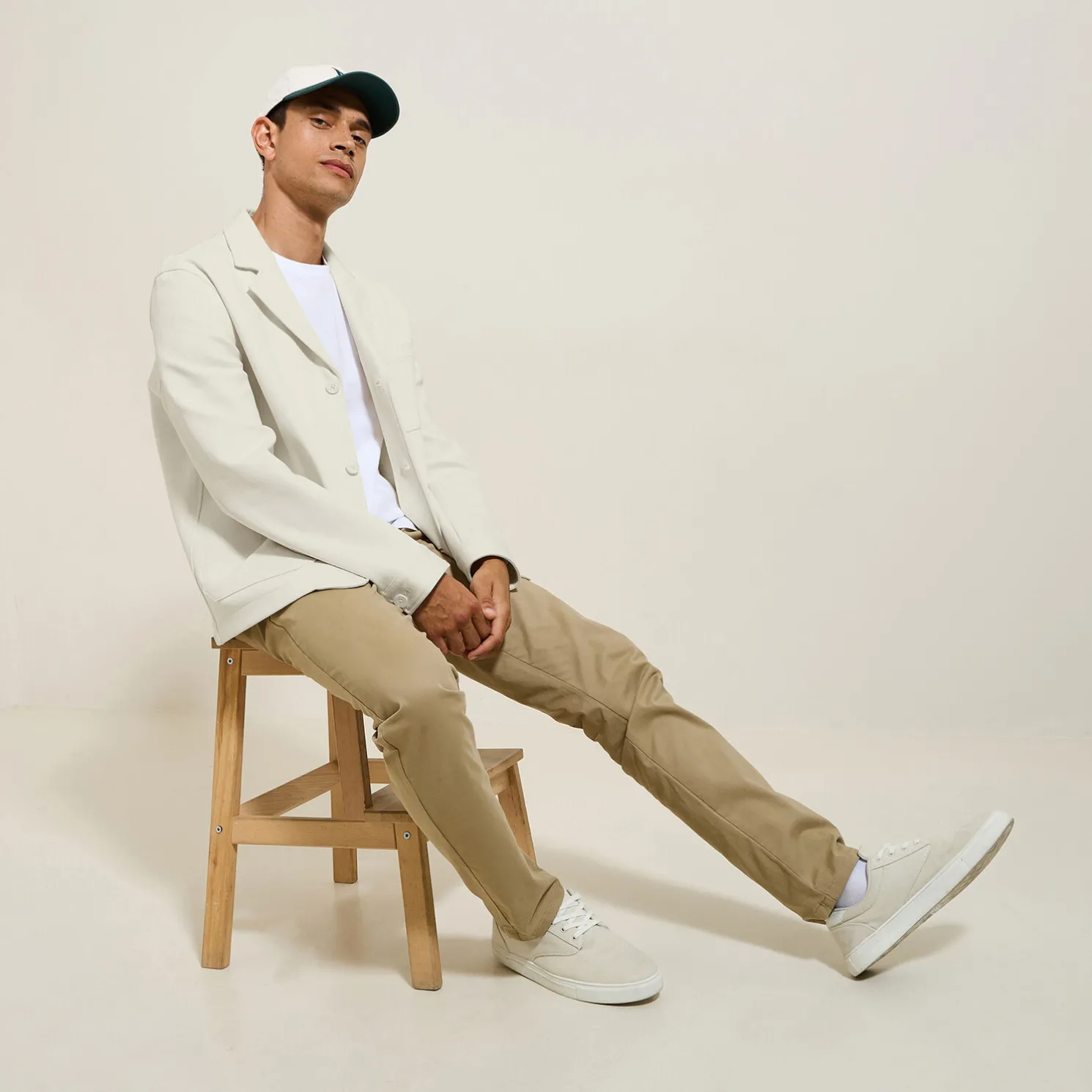 Vest in tricot met boxy snit voor het tussenseizoe