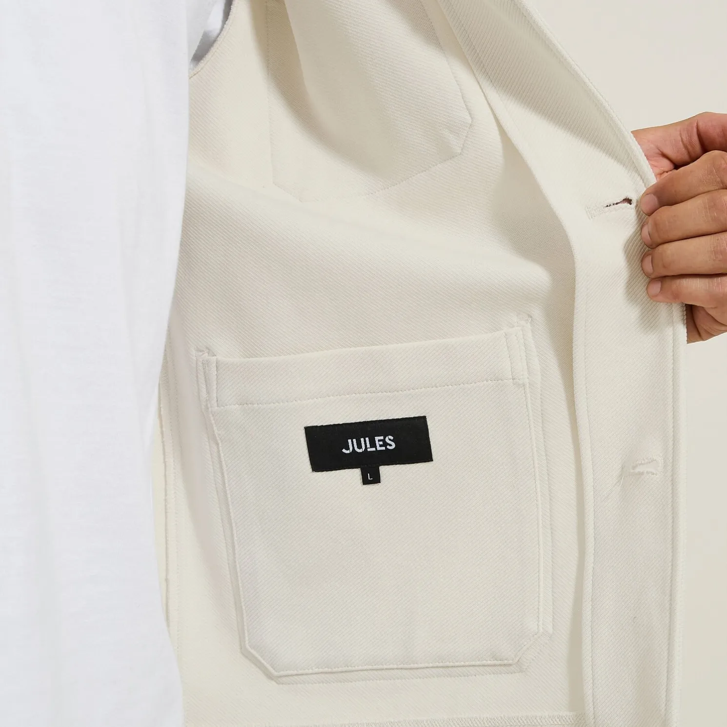 Vest in tricot met boxy snit voor het tussenseizoe