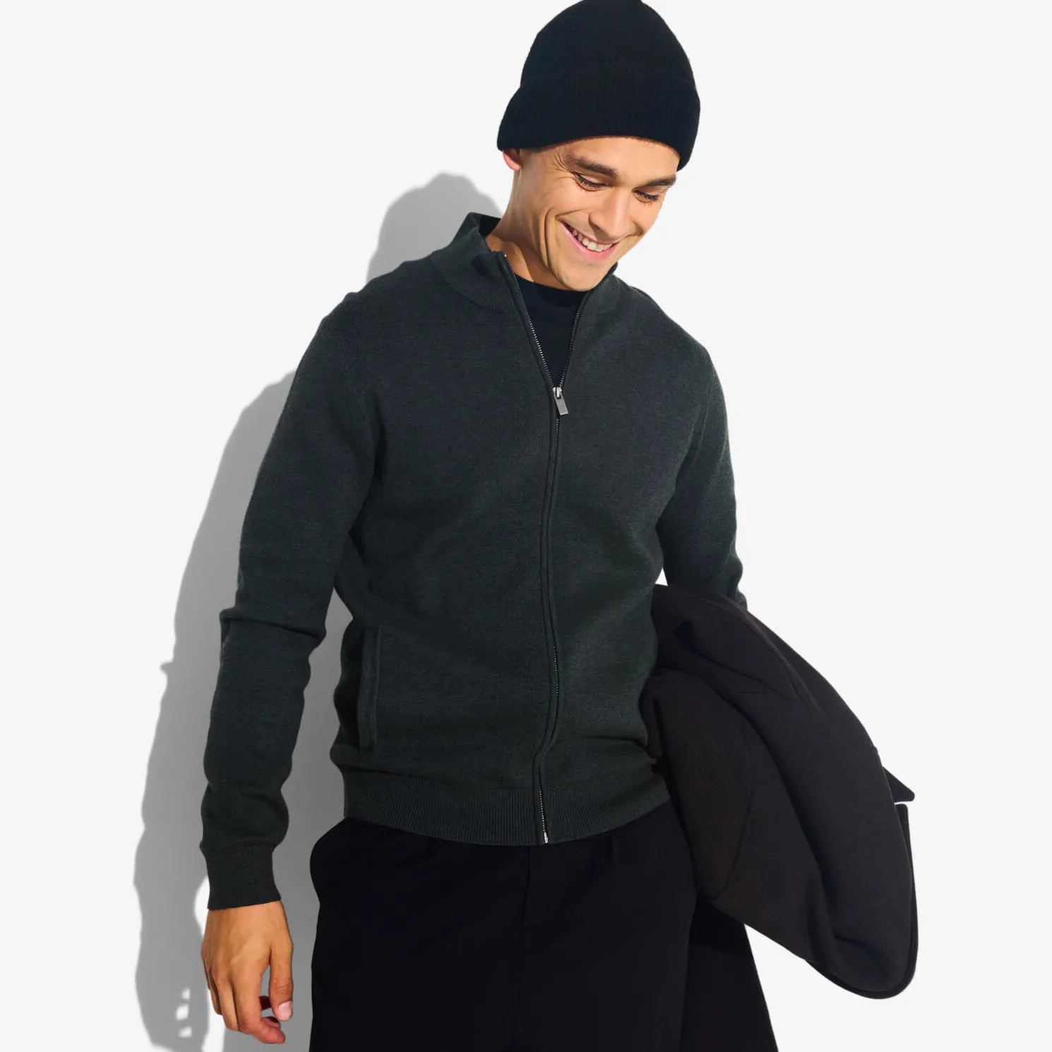 Vest met ristsluiting en opstaande kraag