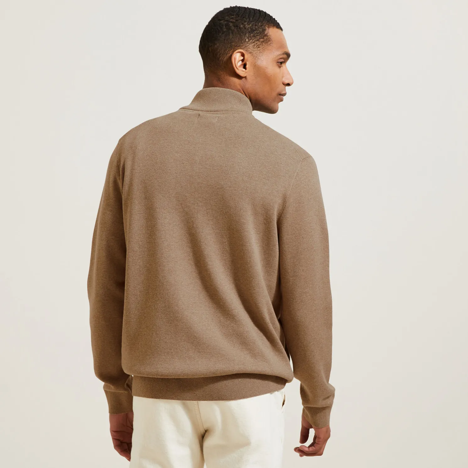 Vest met ristsluiting en opstaande kraag