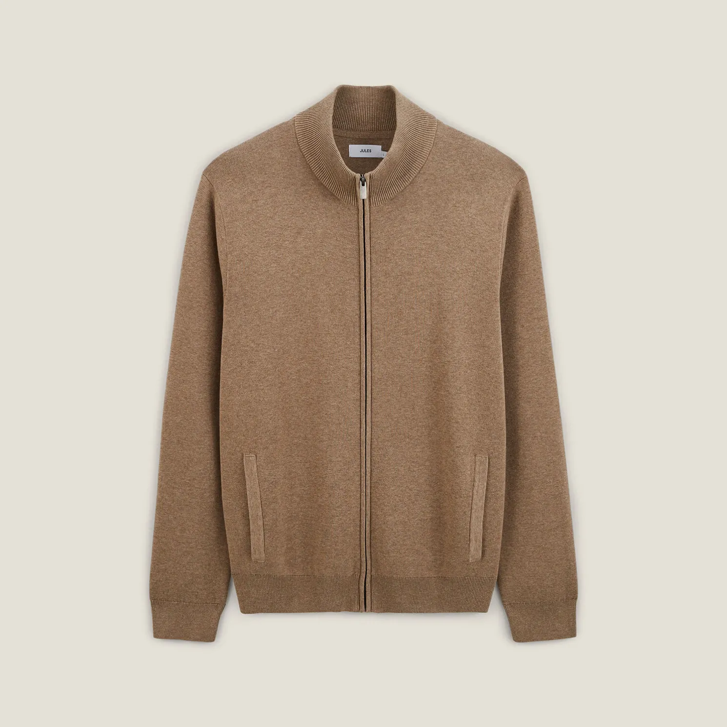 Vest met ristsluiting en opstaande kraag