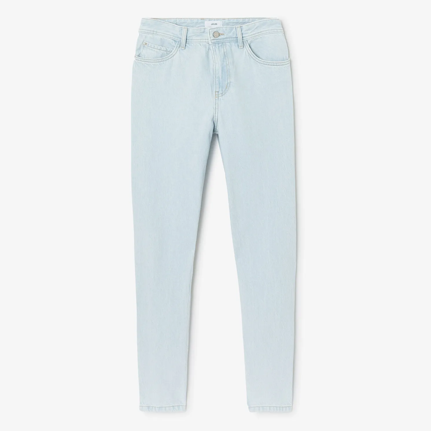 Washed tapered jeans