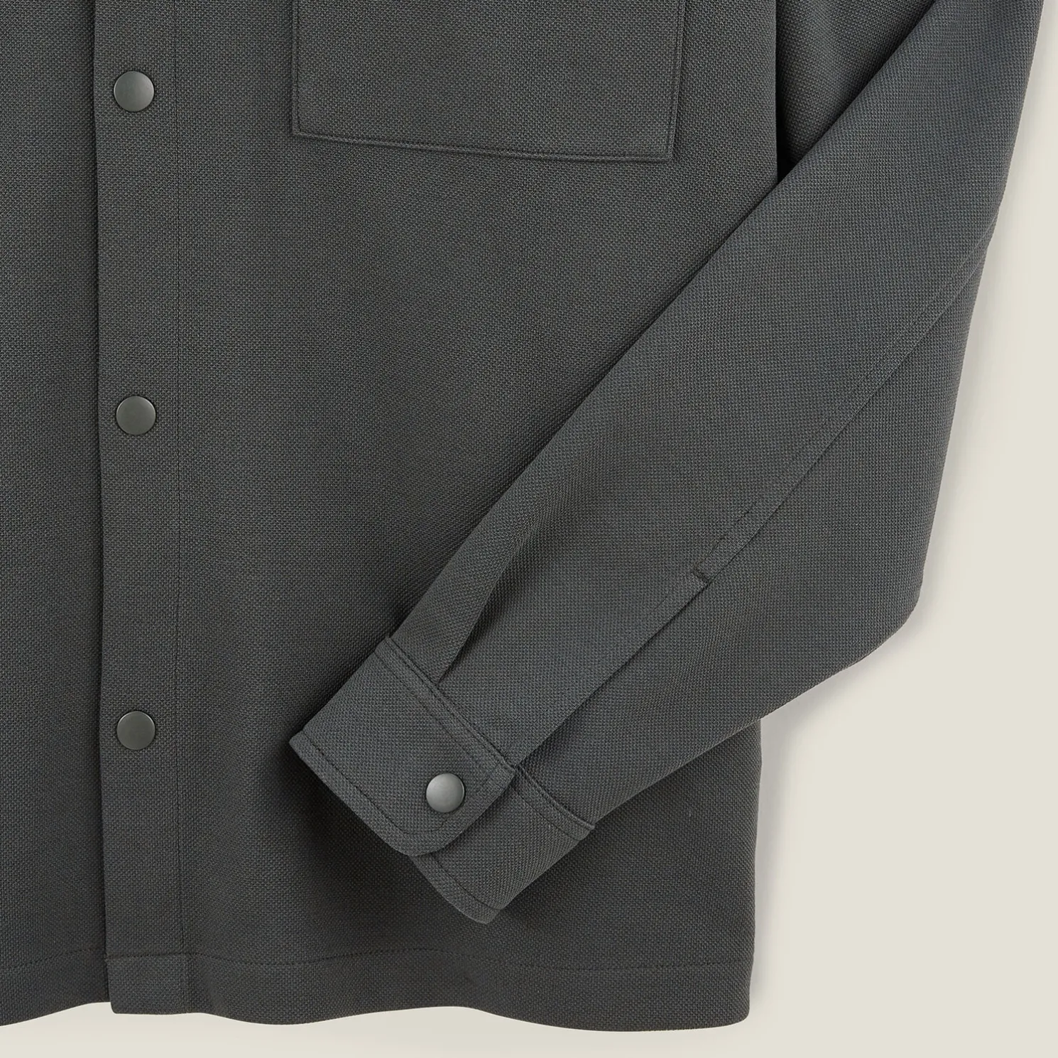 Wollen overhemdjas met hemdskraag