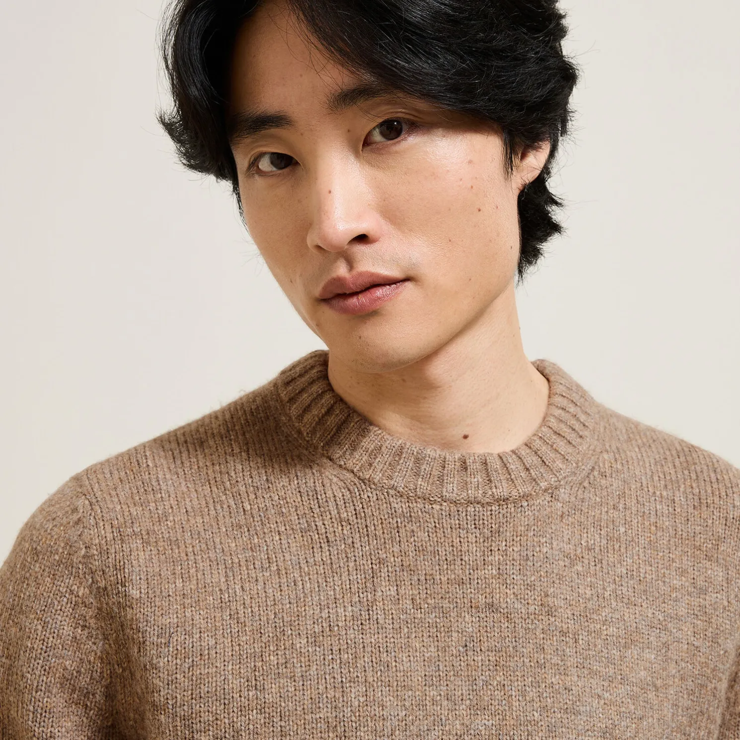 Zachte trui met ronde hals