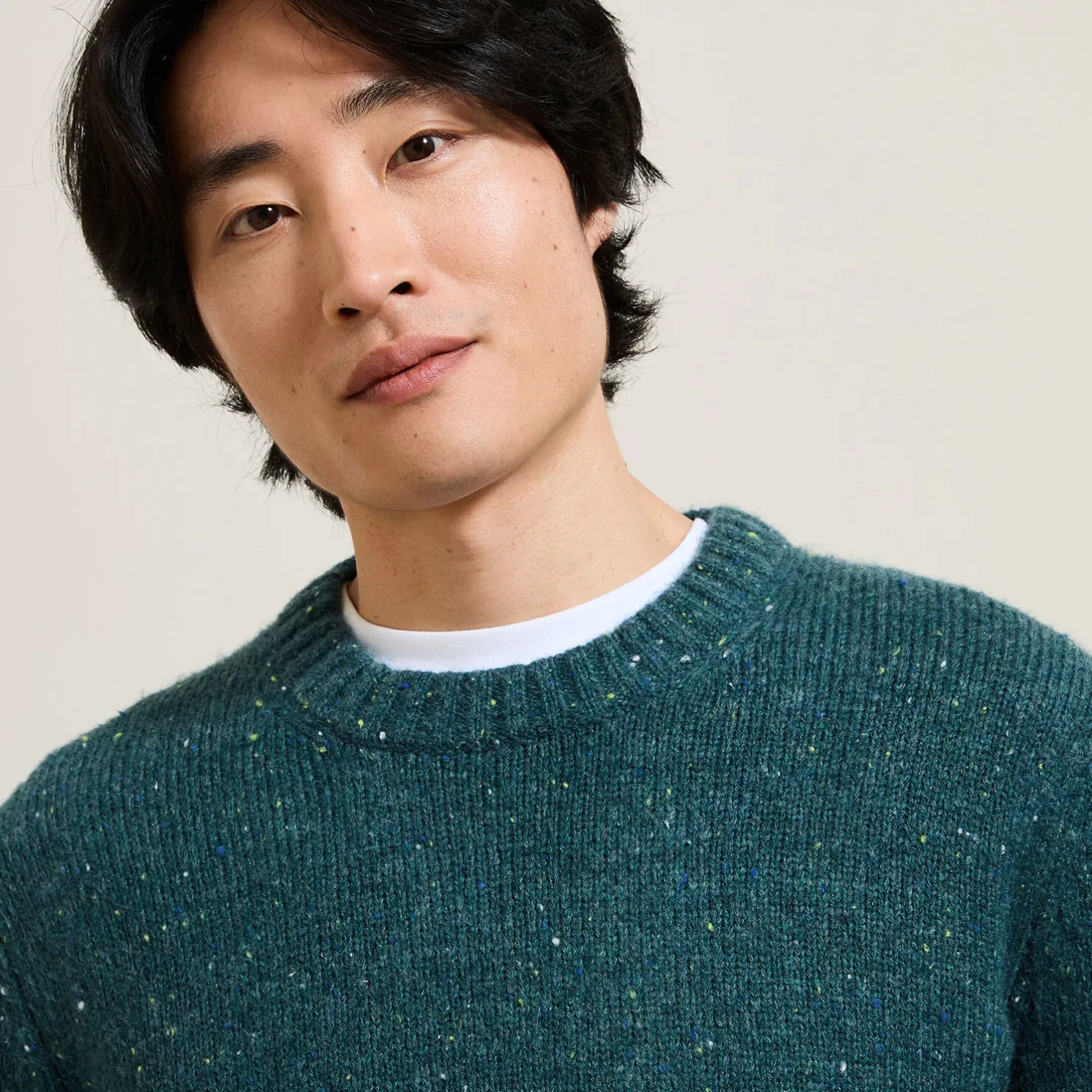 Zachte trui met ronde hals