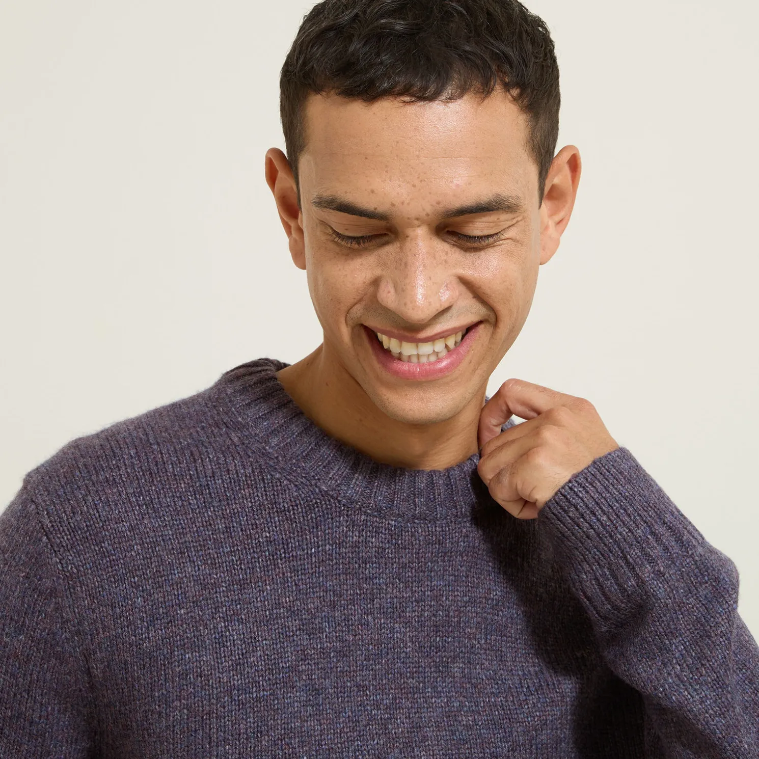 Zachte trui met ronde hals